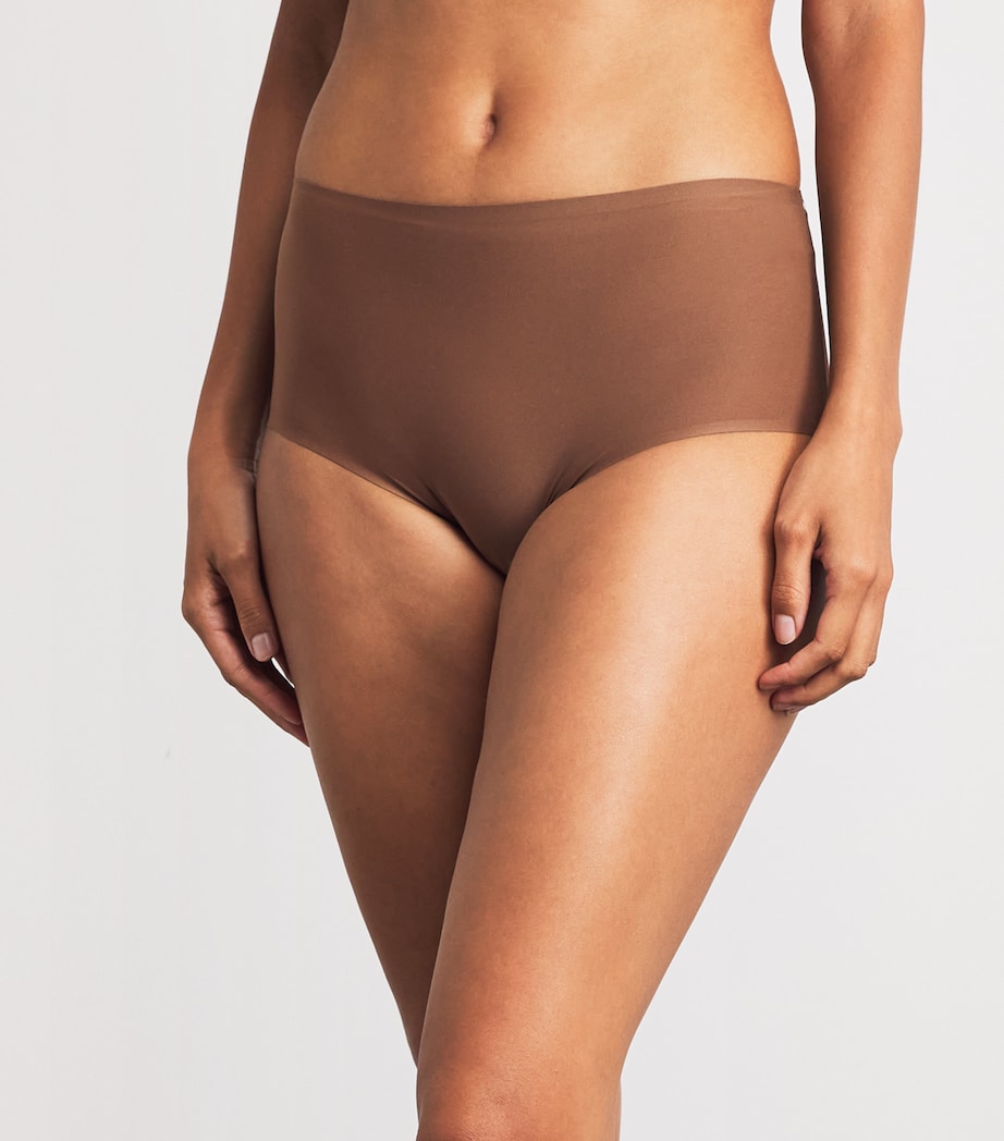 Chantelle Womens High-Rise SoftStretch Briefs Cocoa Image 2