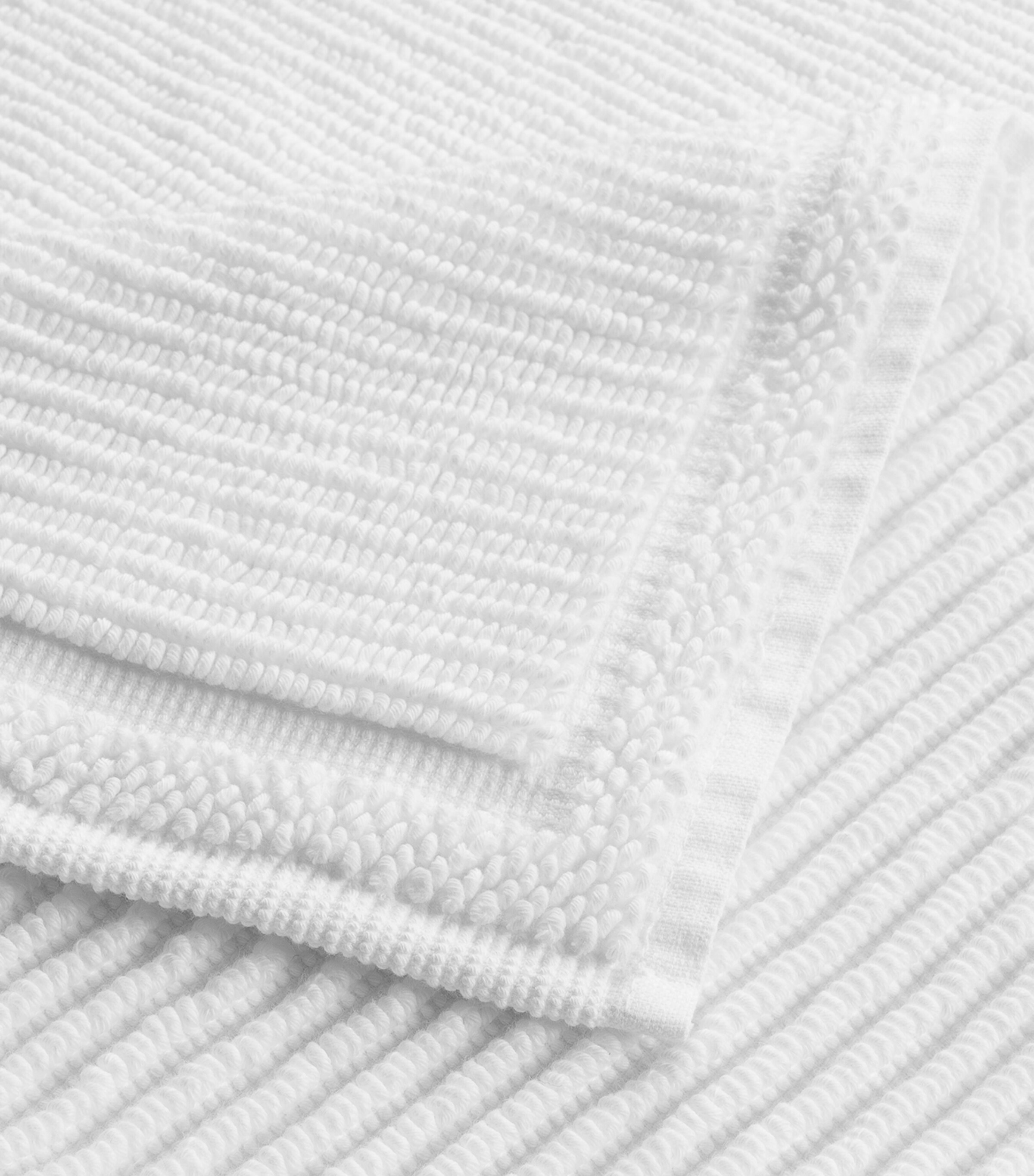 Organic Cotton Raya Bath Rug (60cm x 95cm) WHITE Image 2