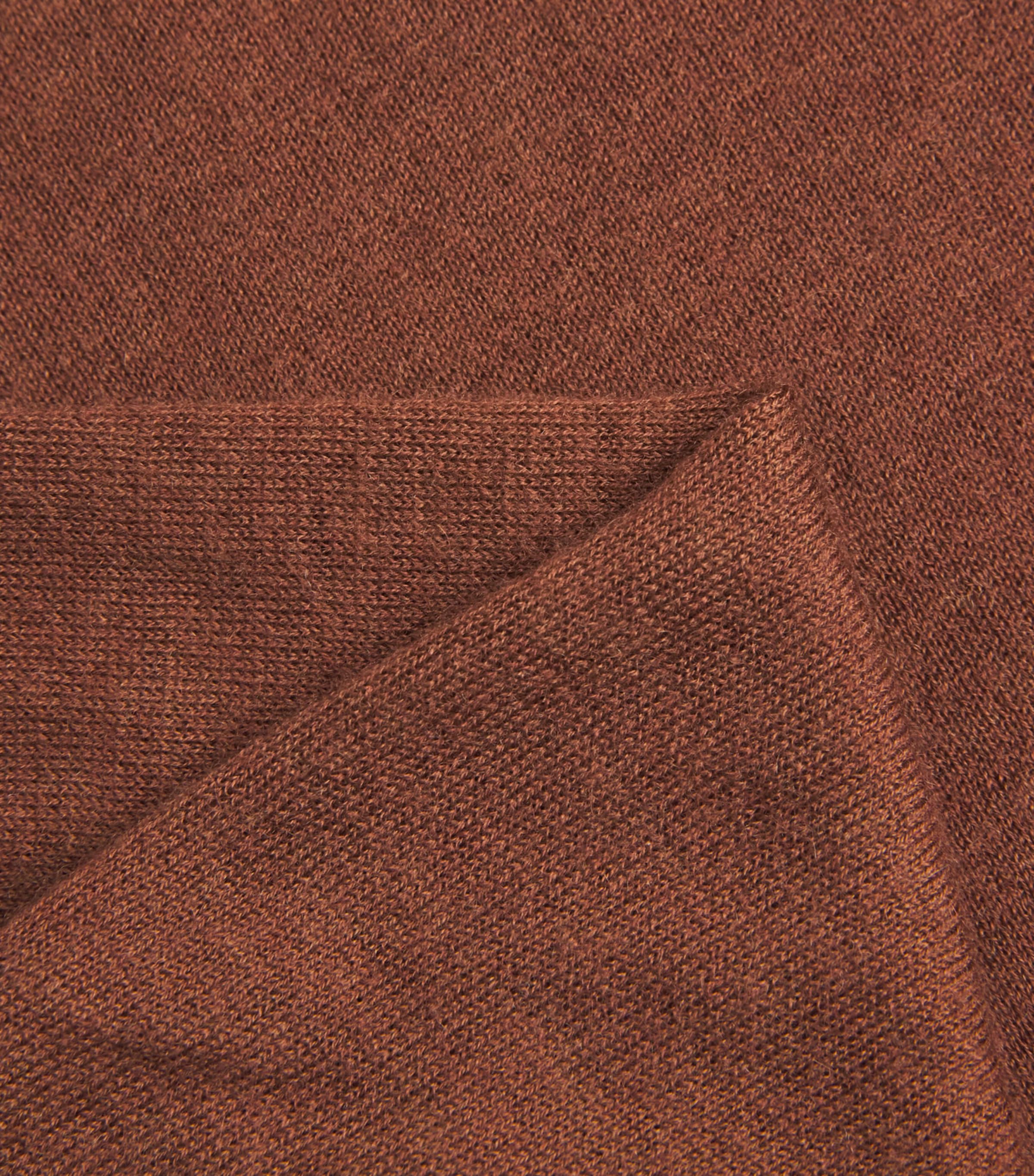 Cashmere V-Neck Sweater CINNAMON Image 5