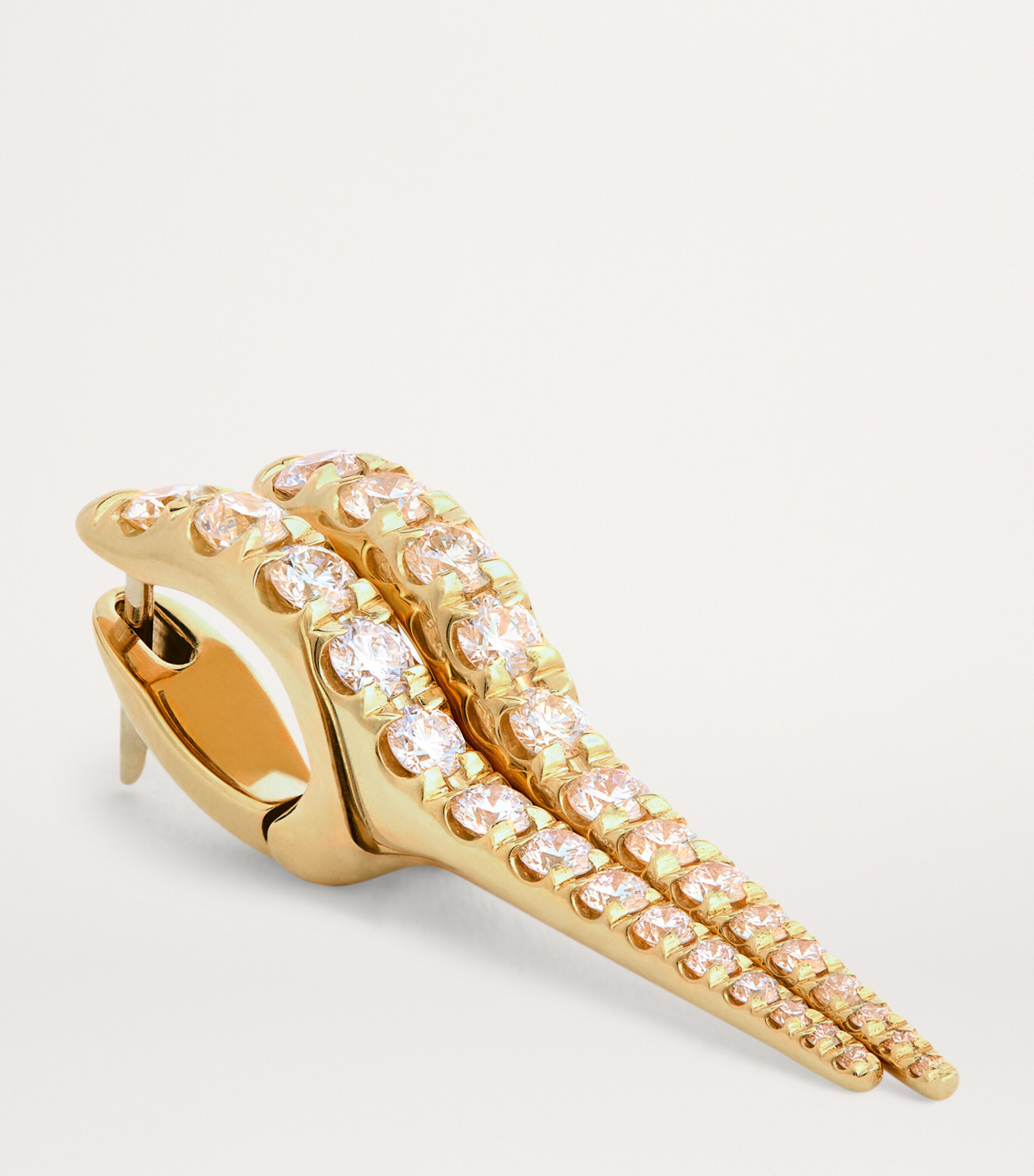 Melissa Kaye Yellow Gold and Diamond Lola Neeedle Earrings Yellow Gold Image 6
