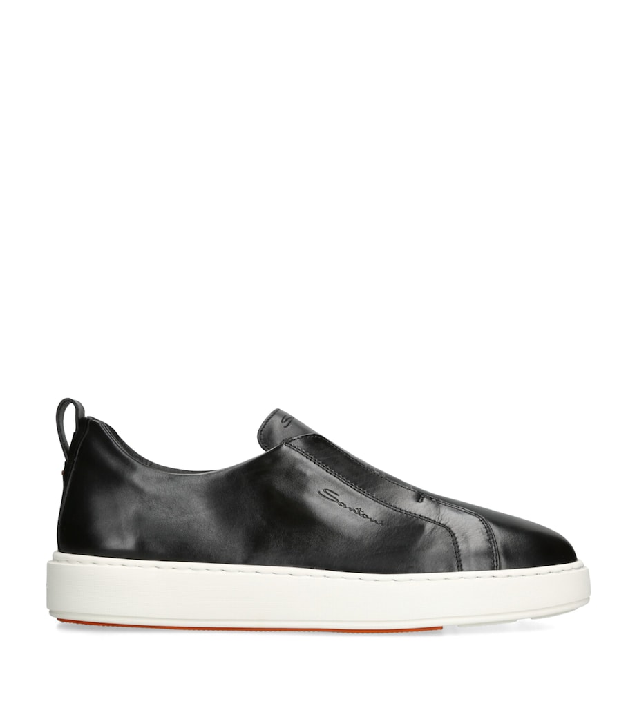 Leather Clean Icon Victory Sneakers BLACK Image 1