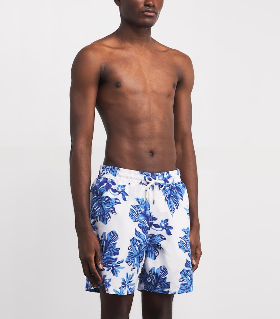Polo Ralph Lauren Mens Tropical Print Swim Shorts White Tropical Image 2