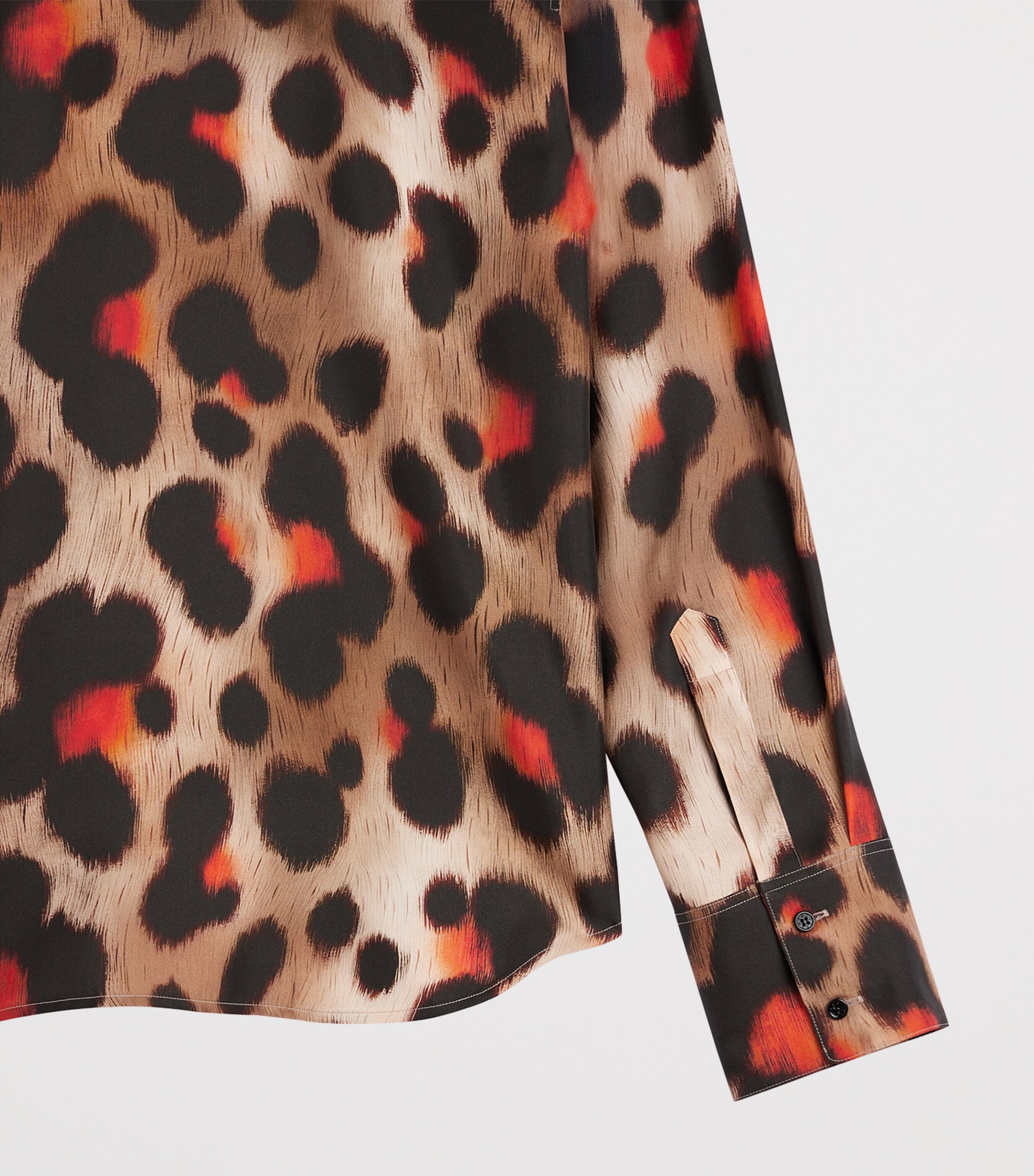 Givenchy Womens Silk Leopard Deconstructed Blouse Image 7