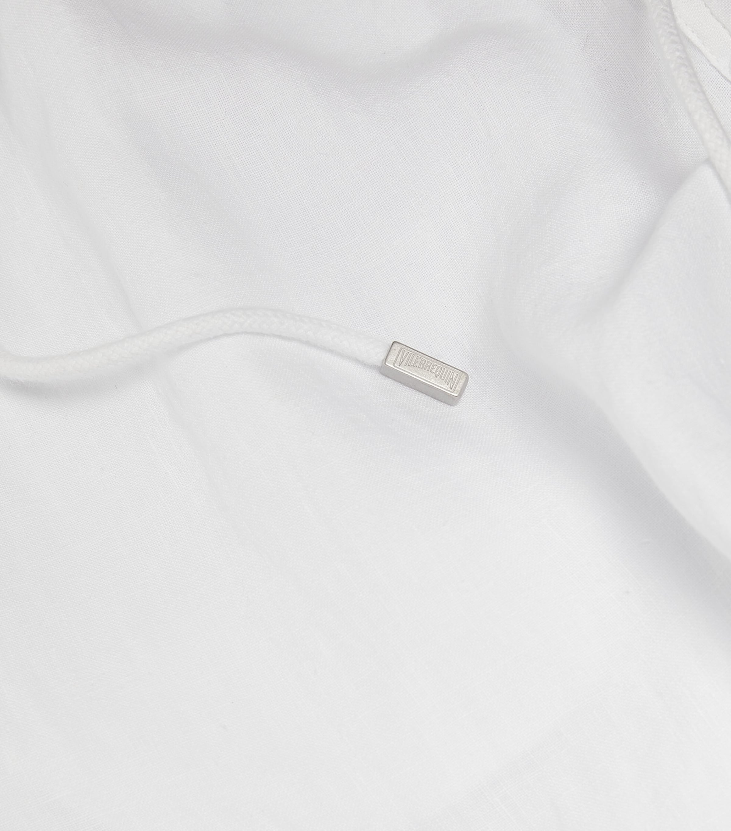 Linen Drawstring Trousers 010 WHITE Image 10