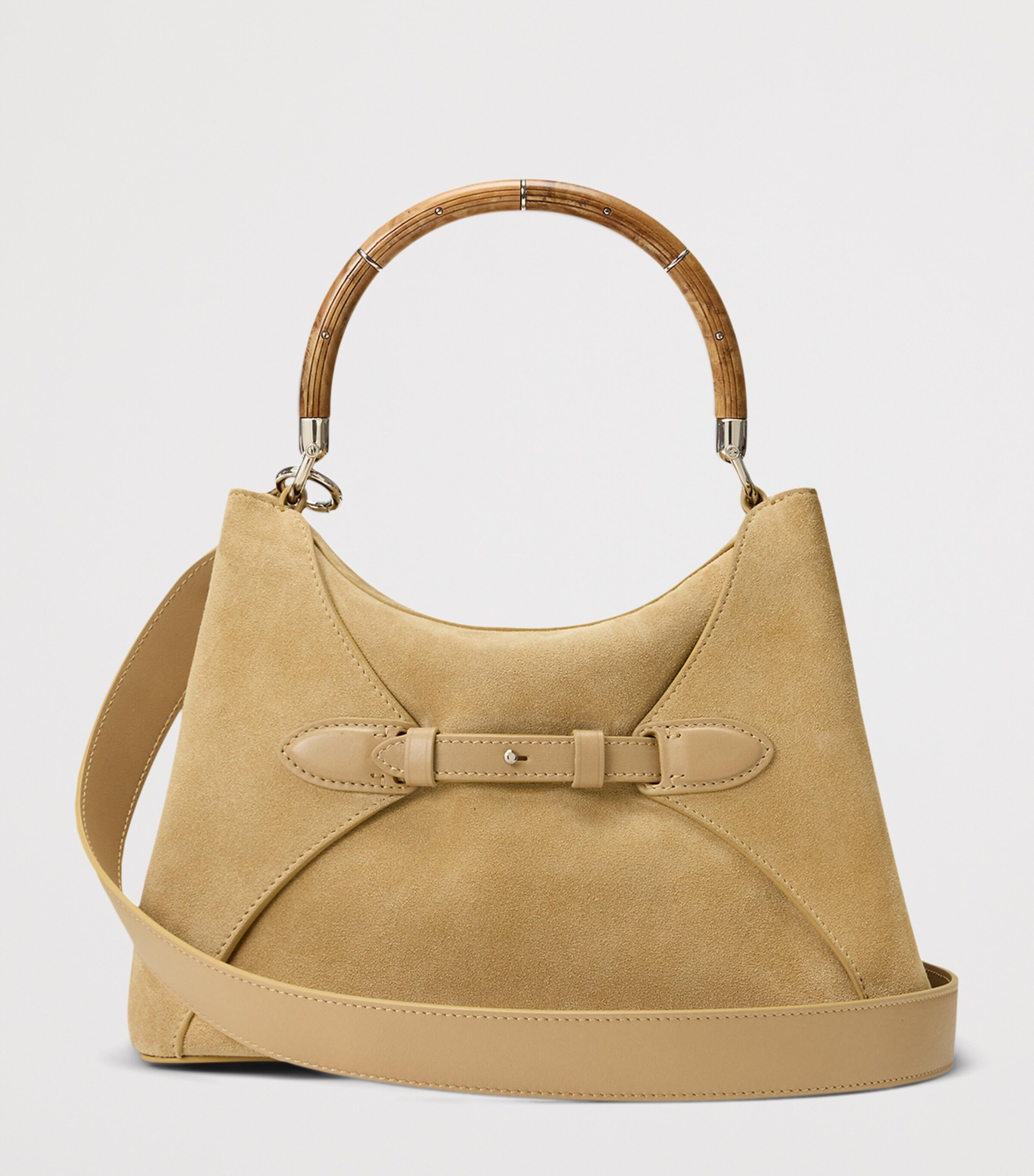 Ralph Lauren Collection Suede The Ralph Top-Handle Bag Tan Image 2