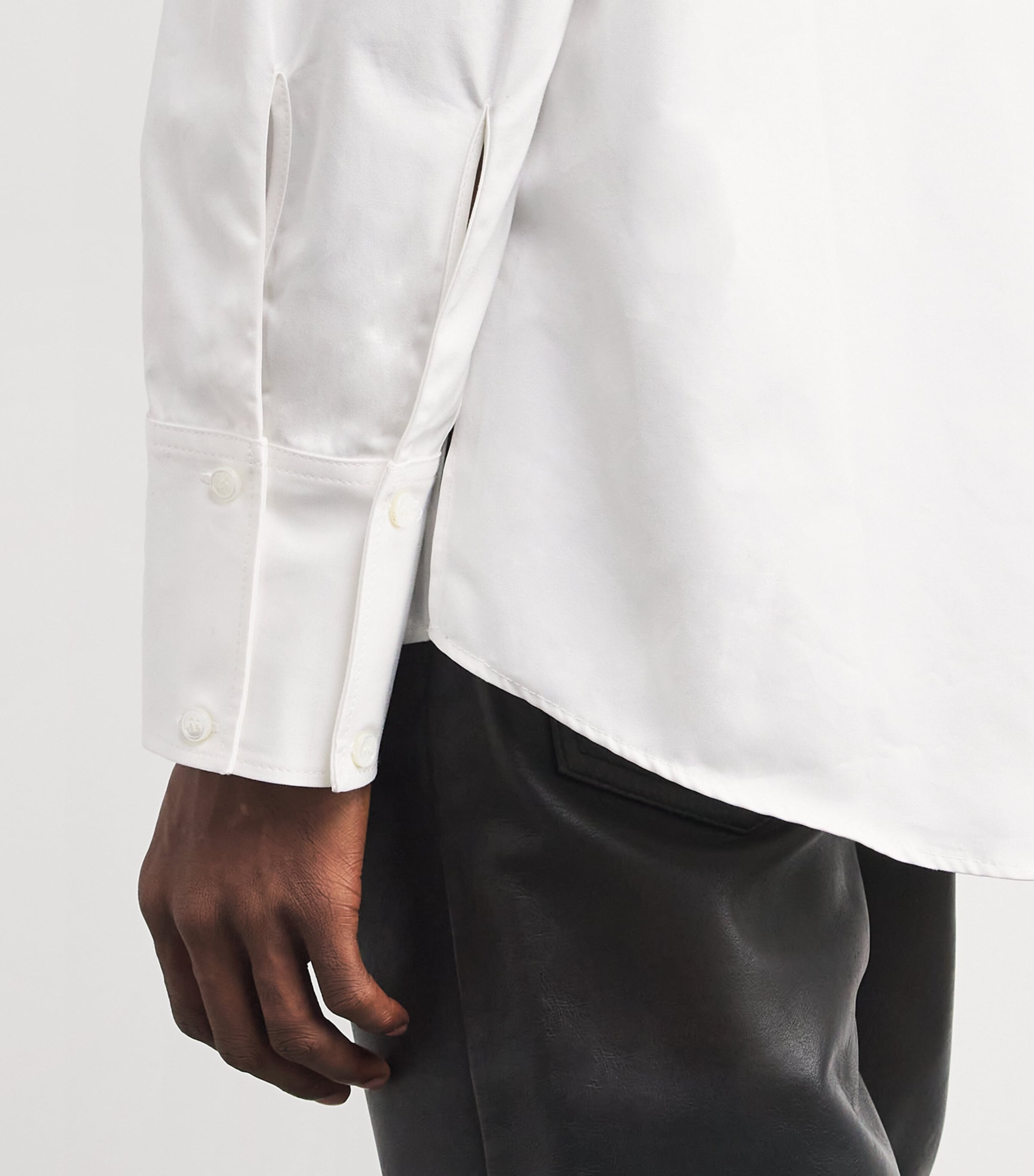 Cotton Logo Shirt SALT WHITE Image 6