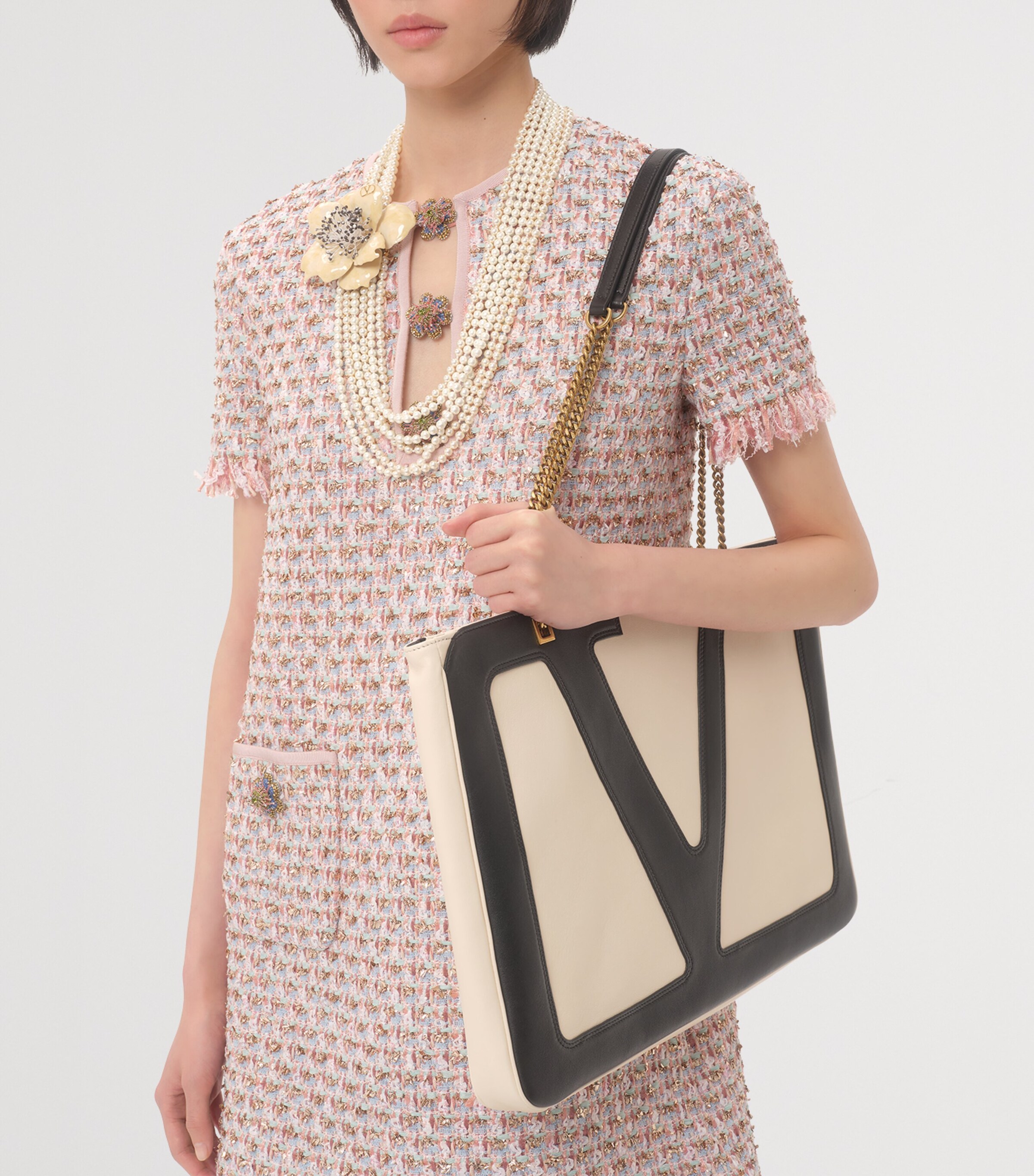 Valentino Womens Tweed Mini Dress Image 7