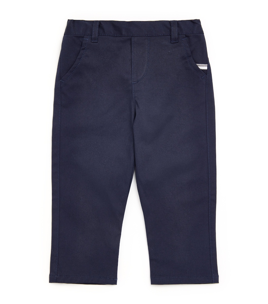 Cotton-Blend Trousers (3 Months-4 Years) 4MARINE Image 1