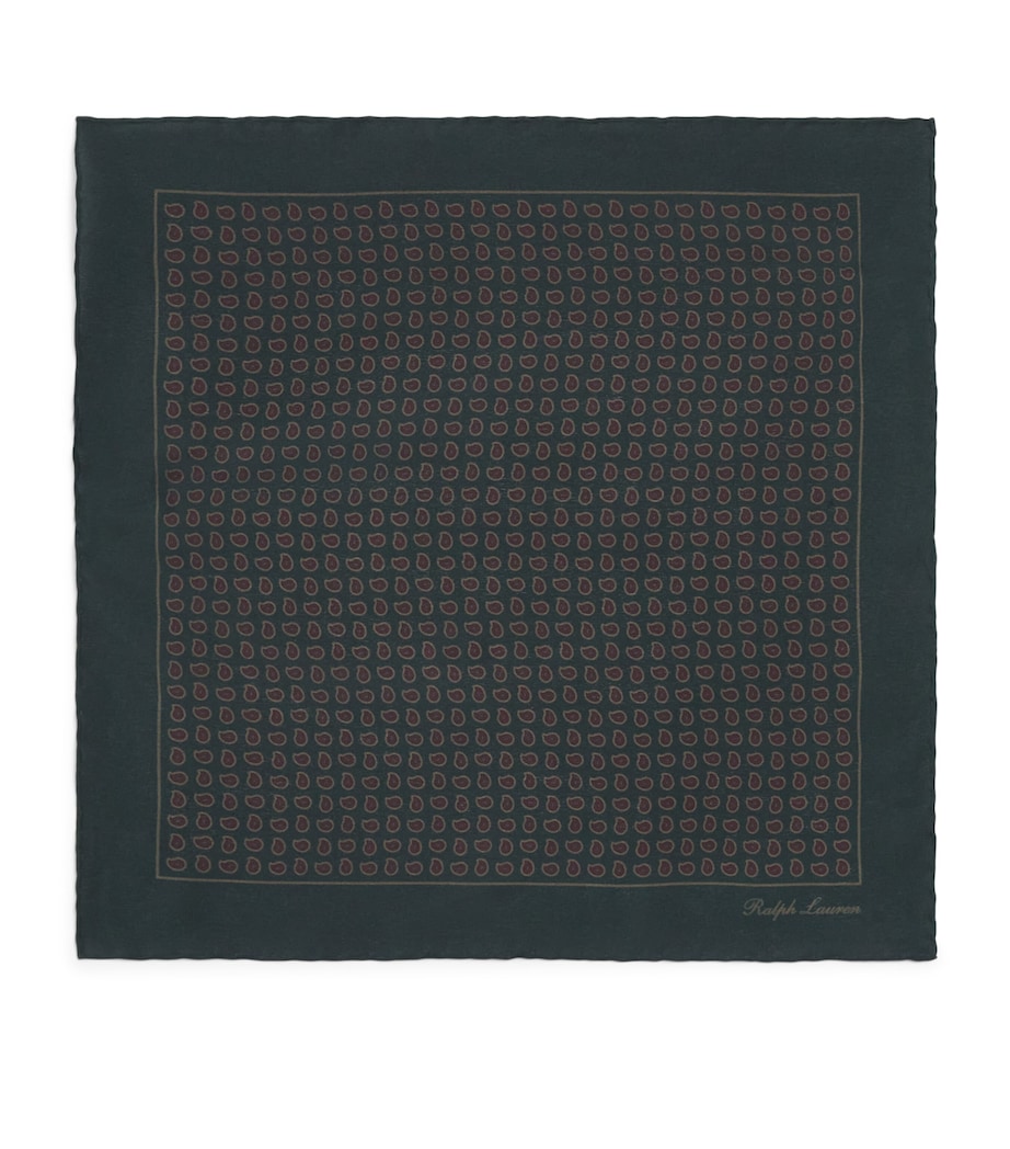 Ralph Lauren Purple Label Silk Pocket Square Ivy Green Image 1