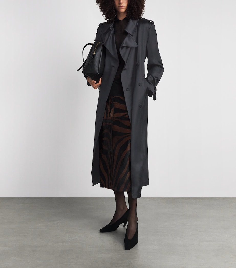 Simkhai Womens Alvida Belted Overcoat Black Image 2