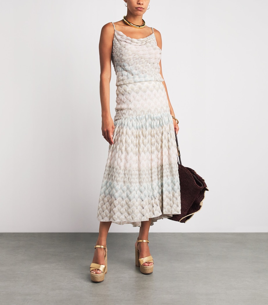 Missoni Womens Lamé Lace Motif Midi Skirt Smsqb Multi B/p/w/y Image 2