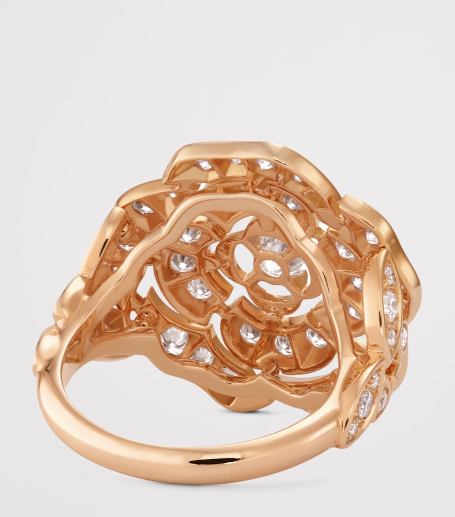 CHANEL Rose Gold and Diamond Bouton de Camélia Ring Rose Gold Image 3