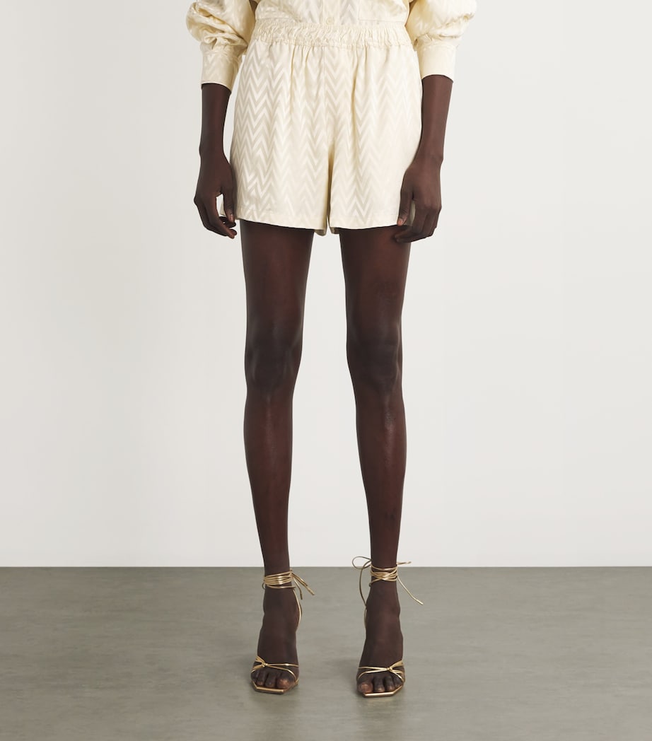 Zigzag-Jacquard Shorts S01GA NATURAL BEIGE Image 3