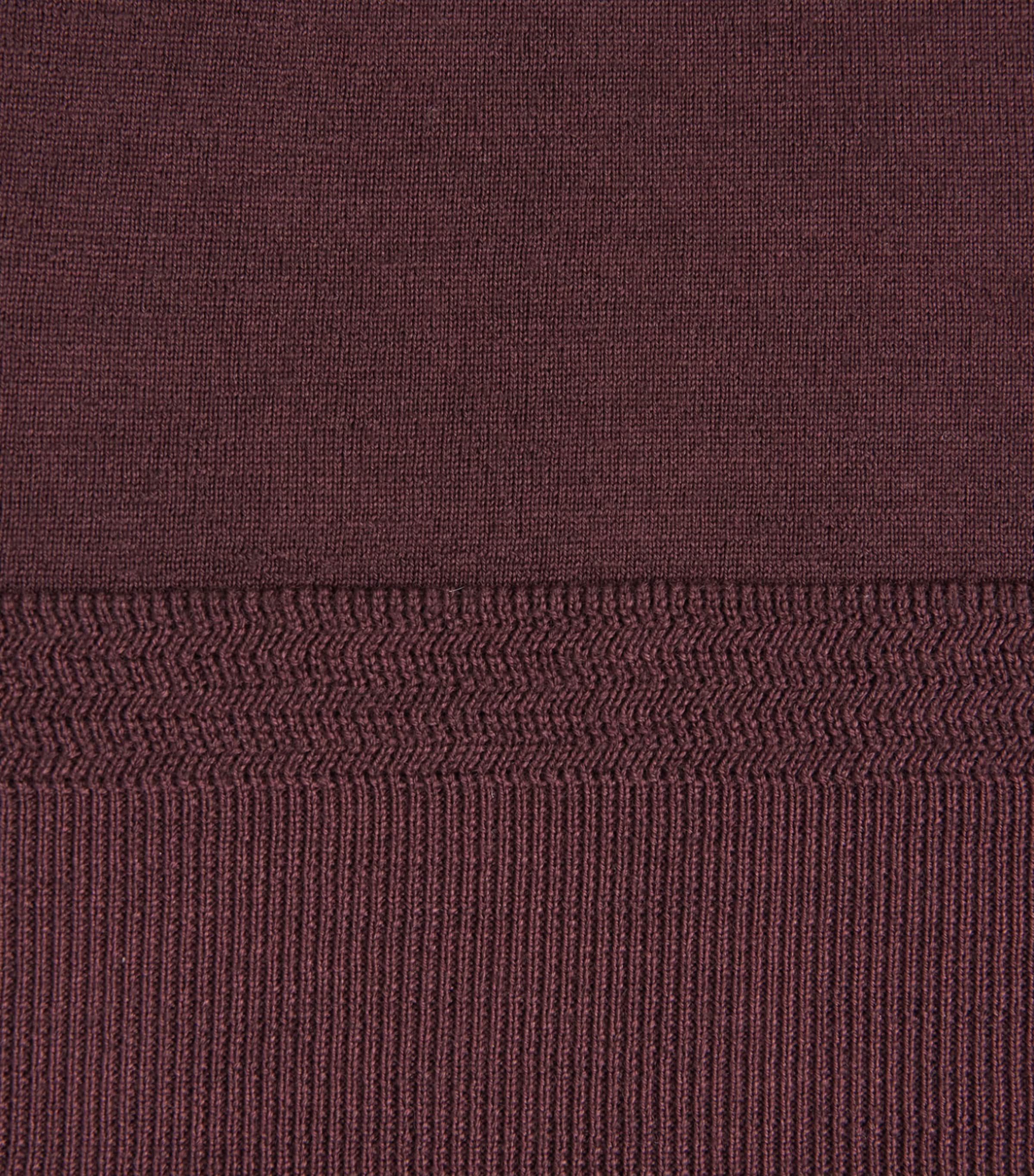 Barena Mens Merino Polo Shirt Merlot Image 6