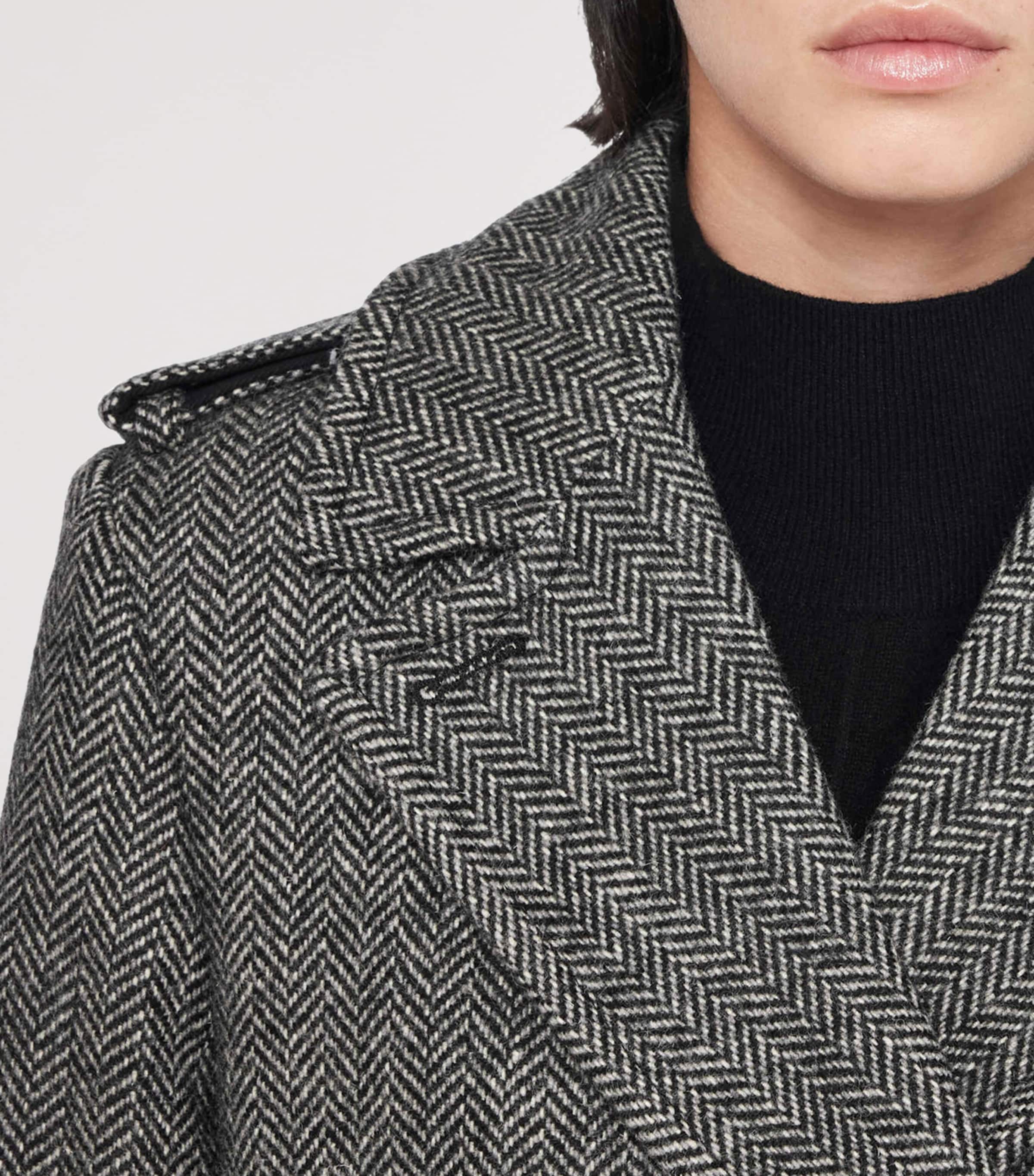 AllSaints Multi Wool-Blend Brescia Trench Coat | Harrods US