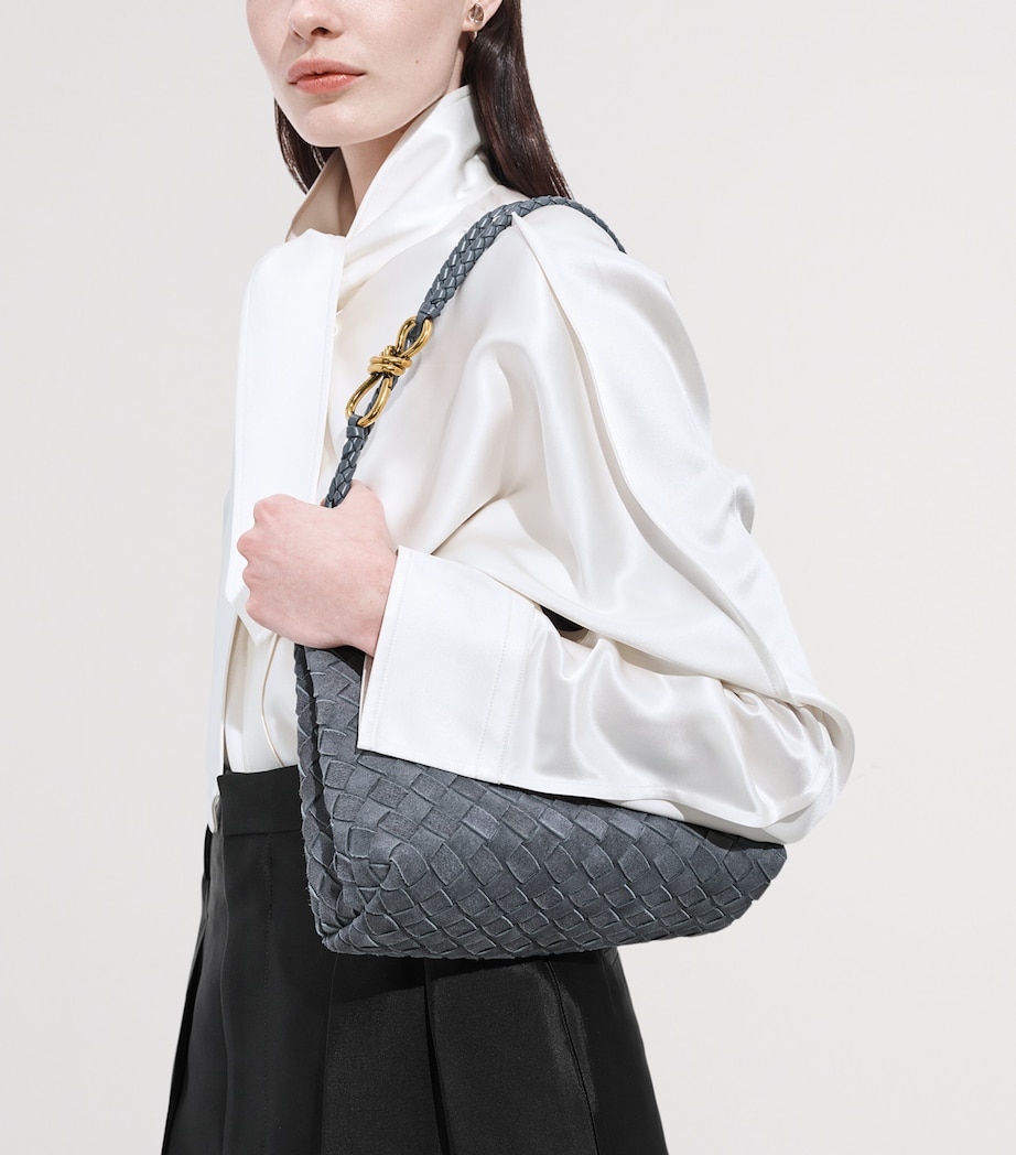 Bottega Veneta Womens Small Suede Andiamo Top-Handle Bag Image 7