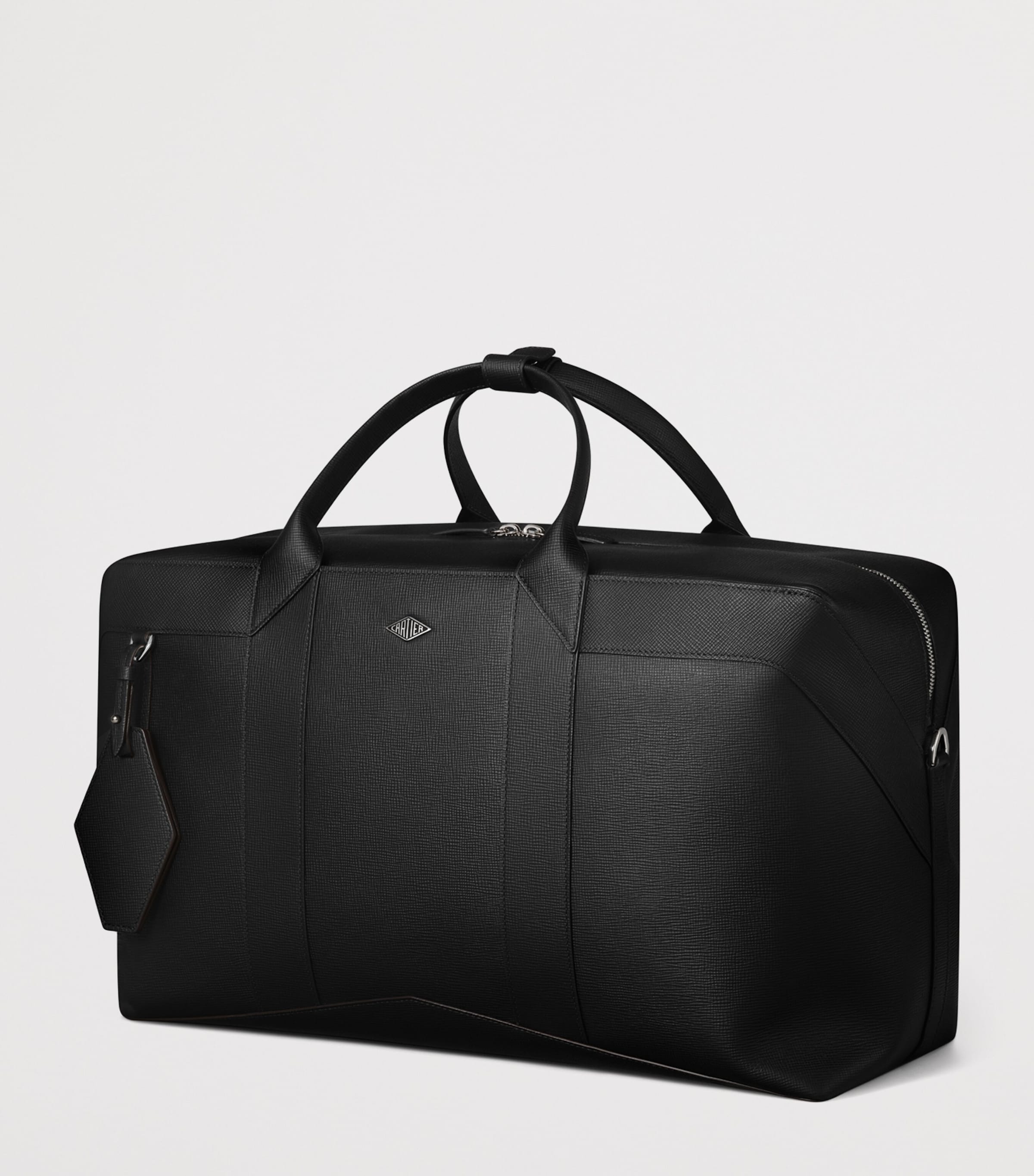 Leather Losange Weekend Bag BLACK Image 3