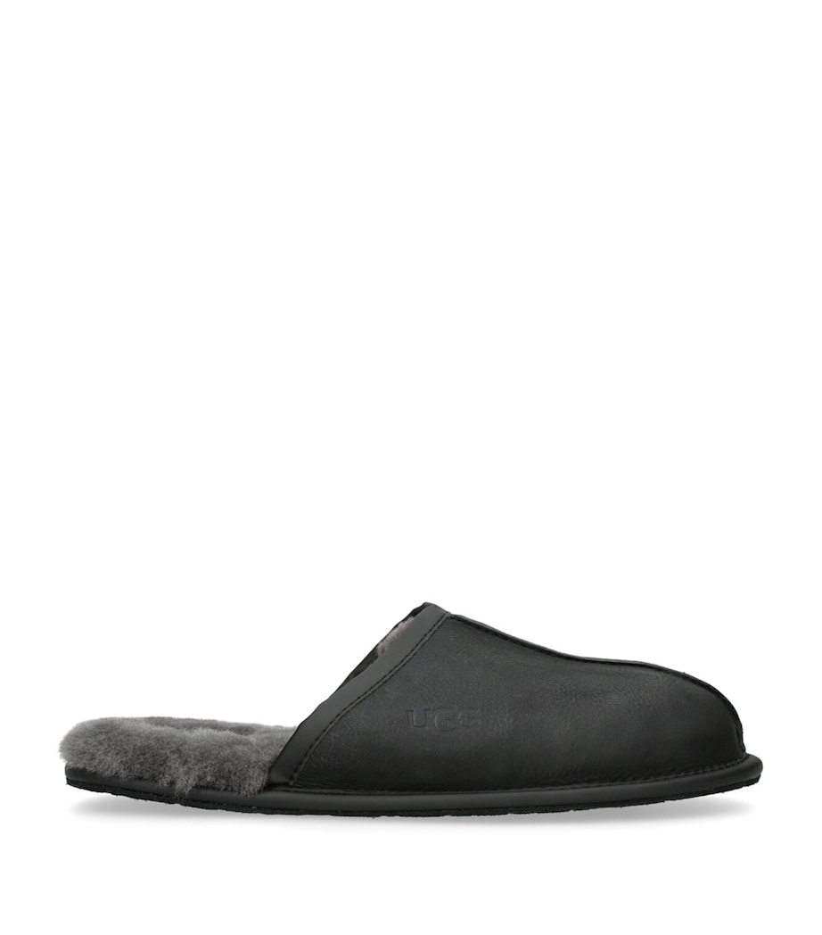 Suede Scuff Slippers BLACK Image 3