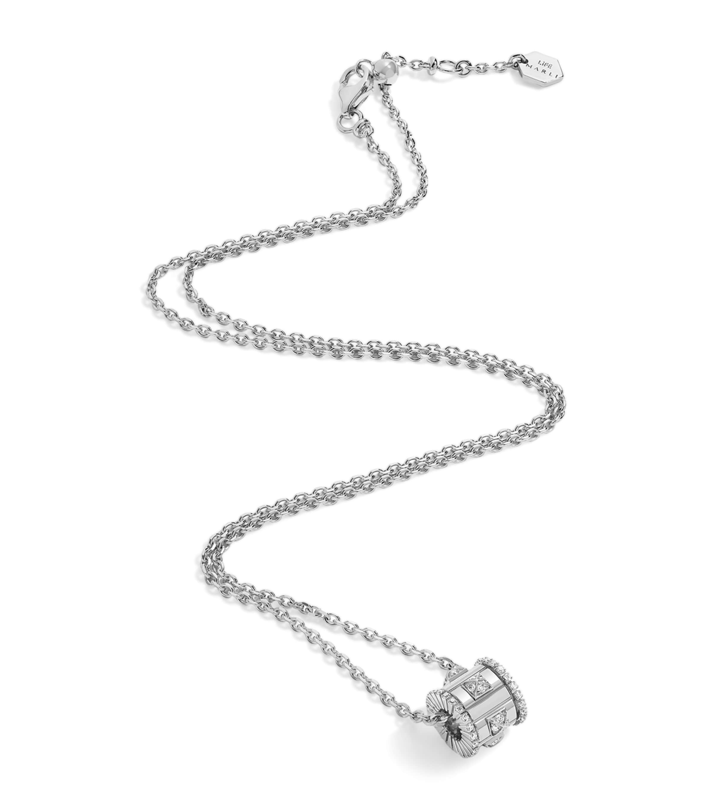 Marli New York White Gold And Diamond Life Necklace In White