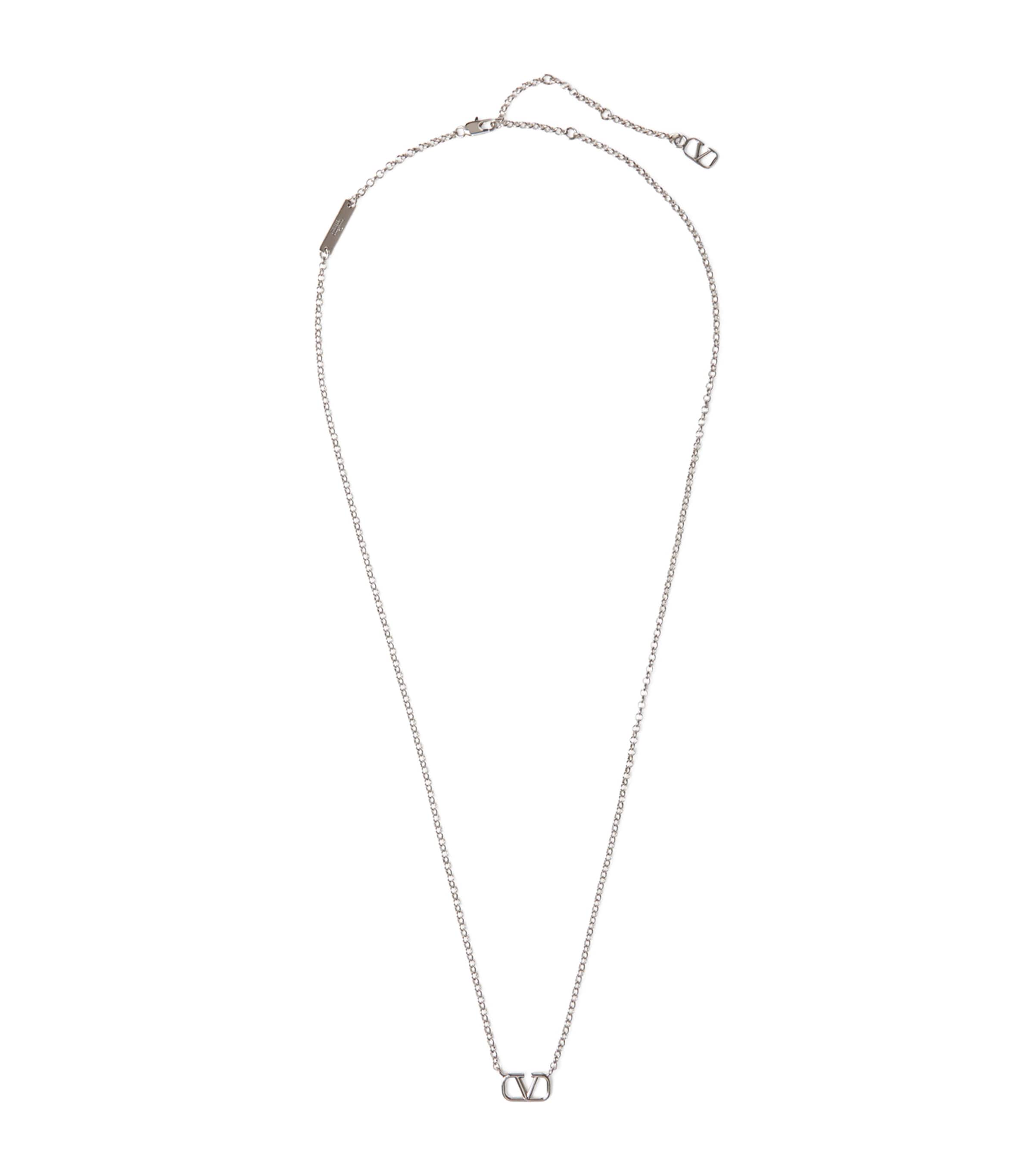 Valentino Garavani VLogo Necklace | Fashion Jewellery | Necklaces | Men Accessories | Jewellery | Designers | Valentino Garavani | Men Clothing | Knitwear | Cardigans | Women Clothing | Skirts | Mini Skirts | Women Shoes | Boots | Biker Boots