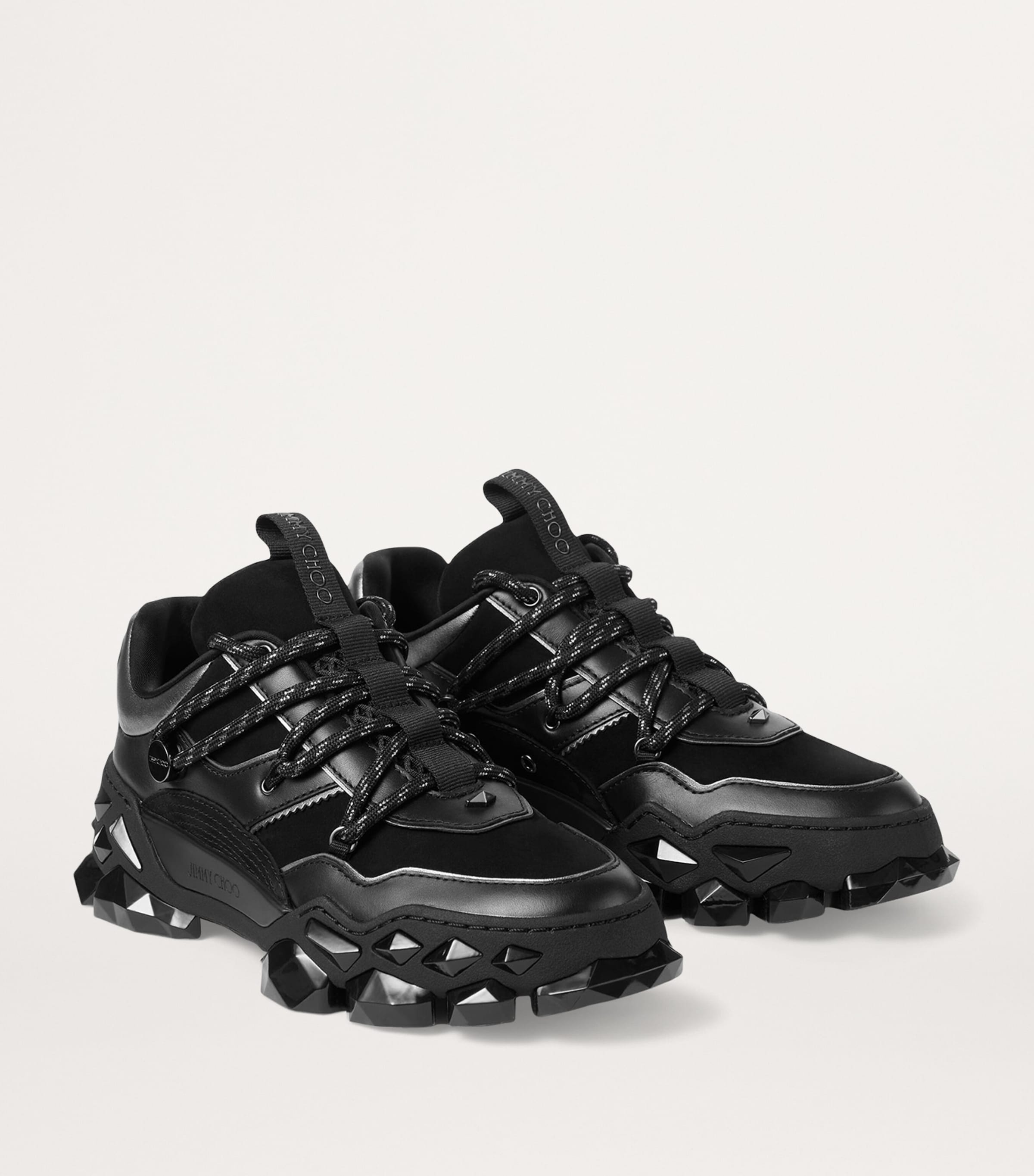 スニーカー Jimmy Choo 'Diamond X' sneakers ダイヤモンド X II / F | ブラックレザー・スニーカー | ジミー
