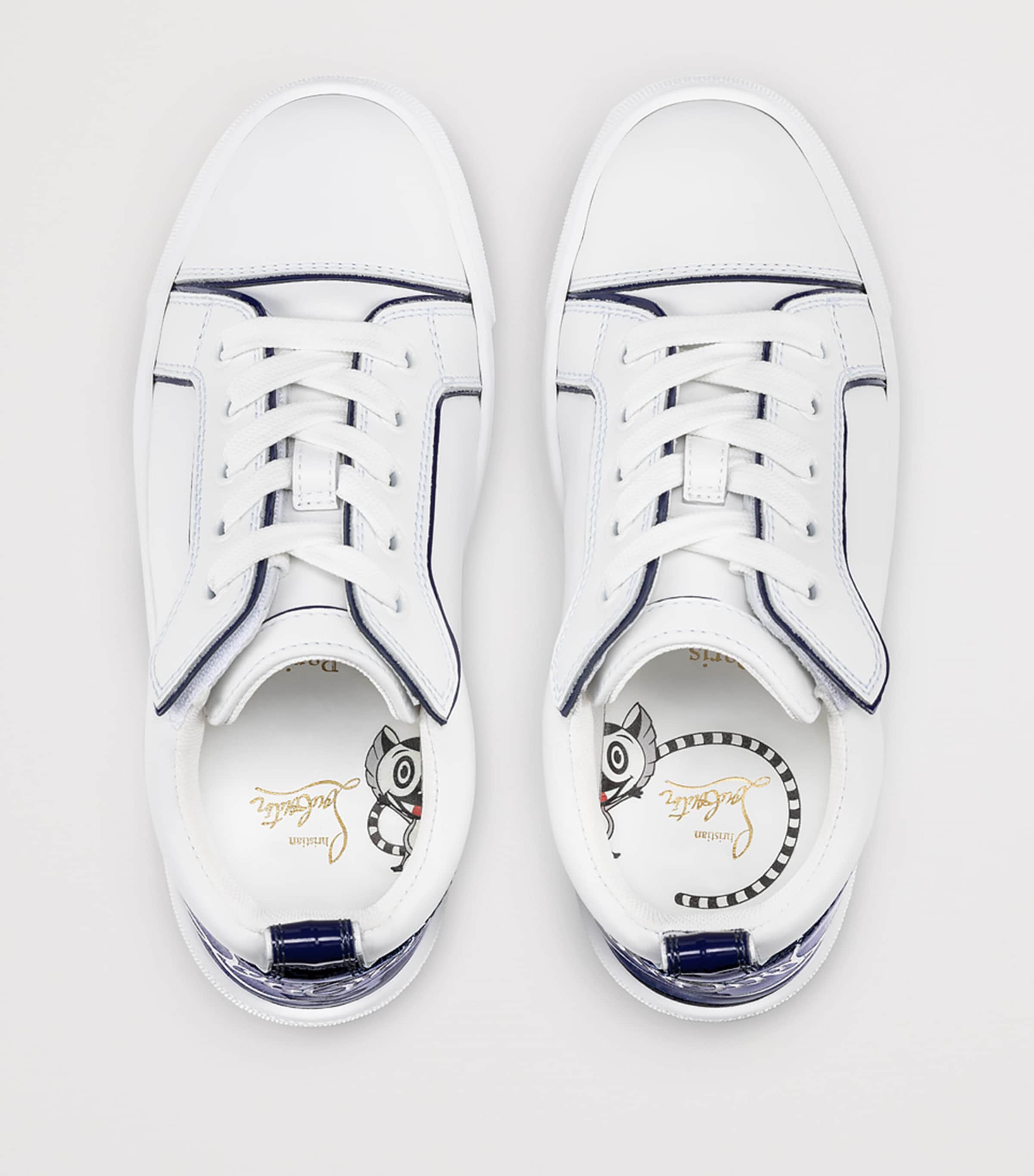 Christian Louboutin Kids 퍼니토 가죽 스니커즈