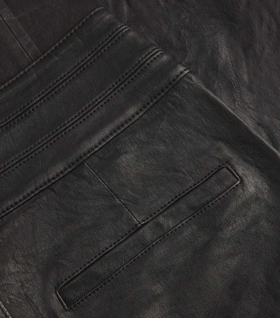 Leather Lou Lou Flared Trousers BLACK Image 5