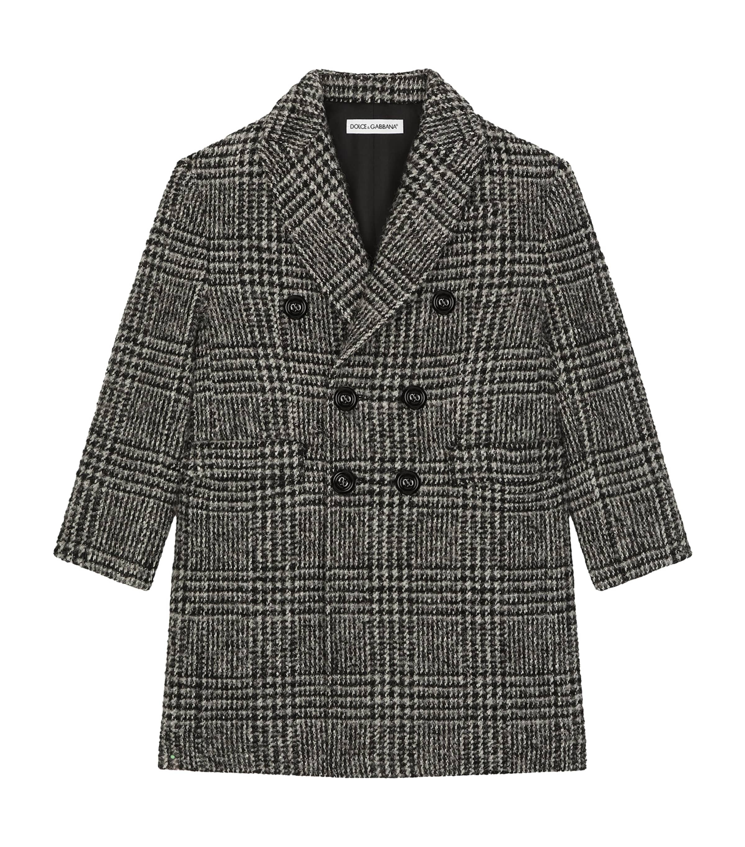 Shop Dolce & Gabbana Wool-blend Herringbone Coat