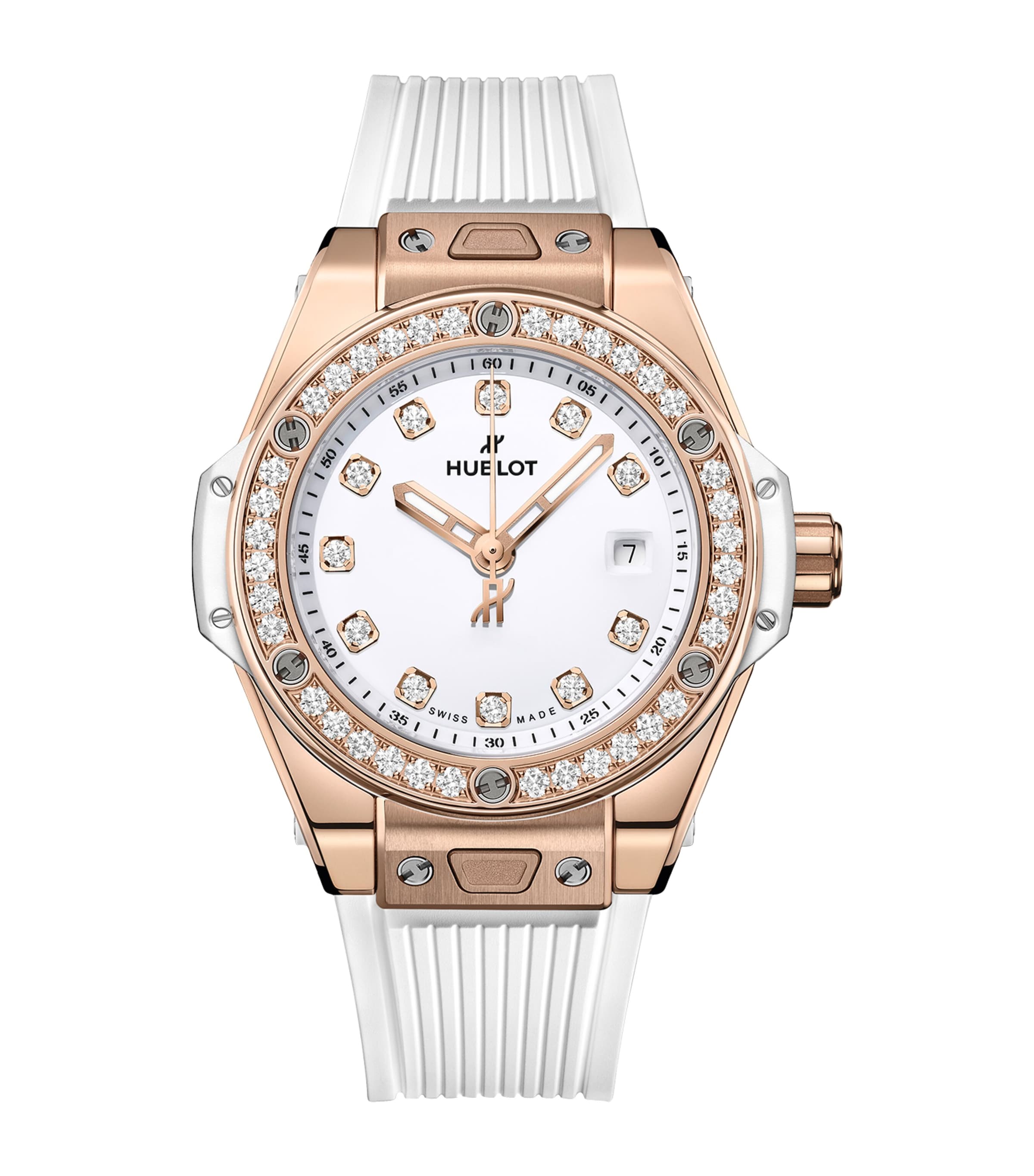 HUBLOT KING GOLD AND DIAMOND ONE CLICK WATCH