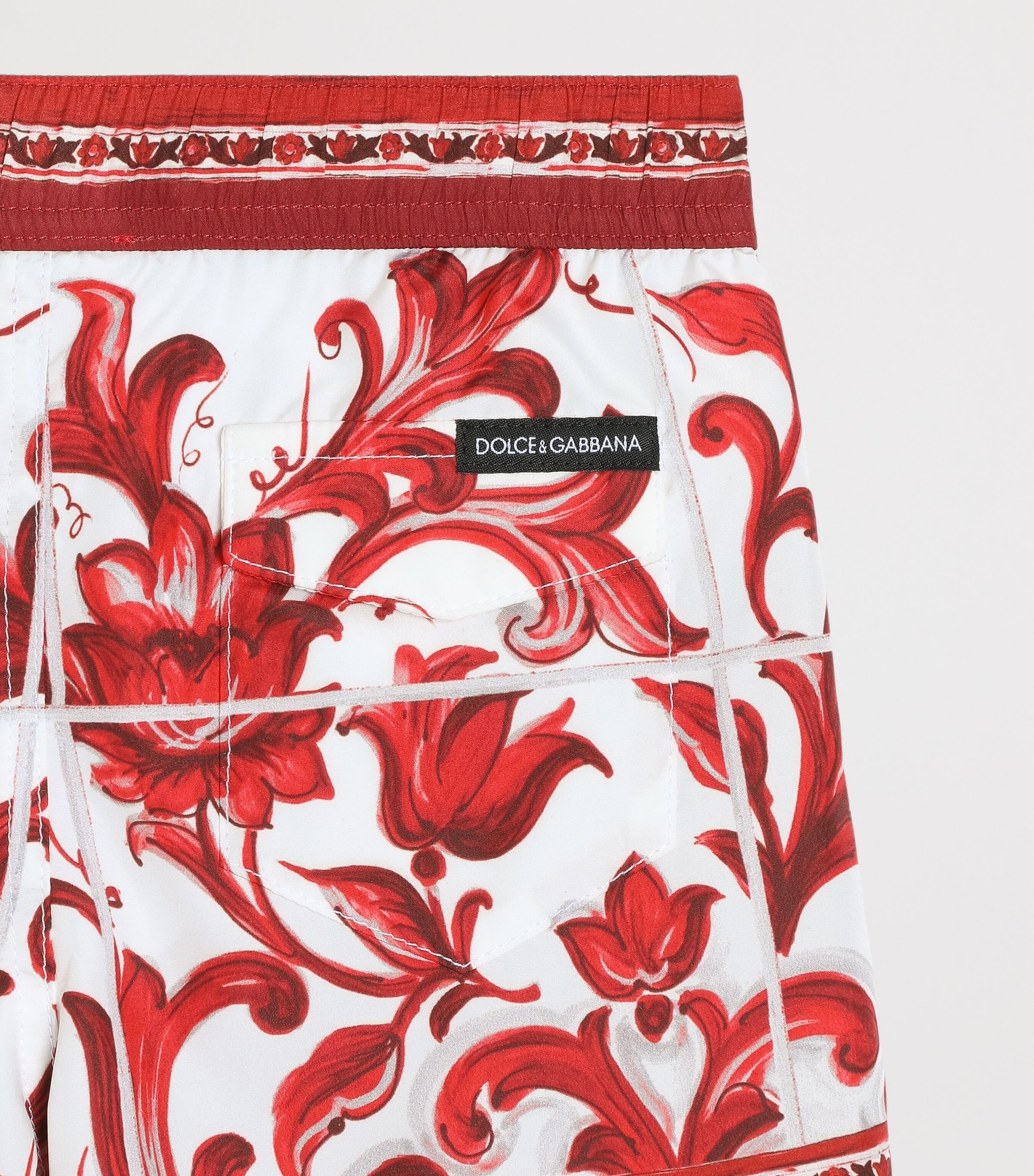 Dolce&Gabbana Kids Majolica Print Swim Shorts (0-30 Months) Maiolica Rub Image 3