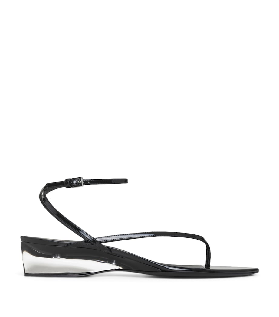 Alaïa Clear Tongs Wedge Sandals 30 Noir Image 1