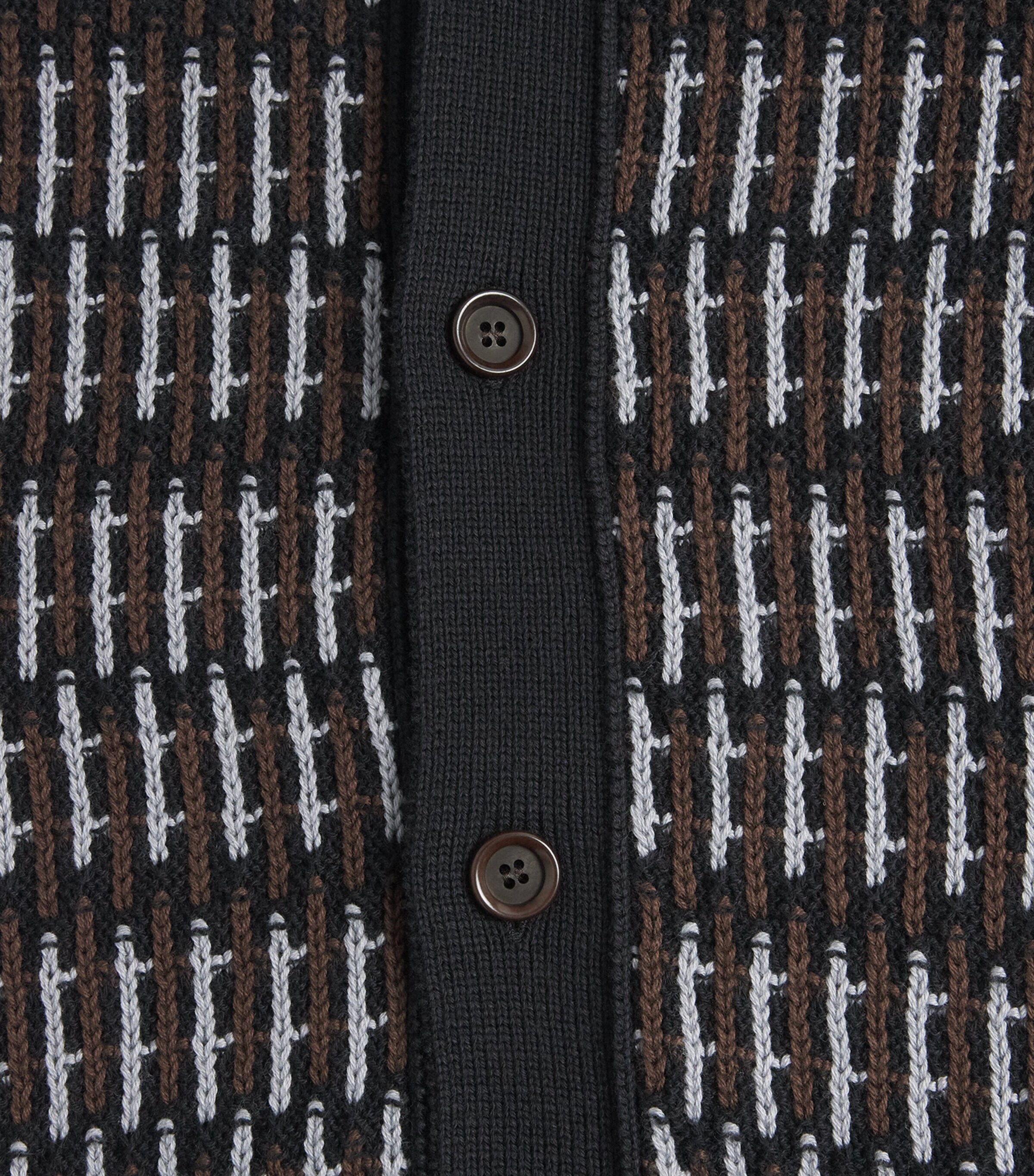 Oliver Spencer Mens Organic Cotton Crosshatch Polo Shirt Image 6