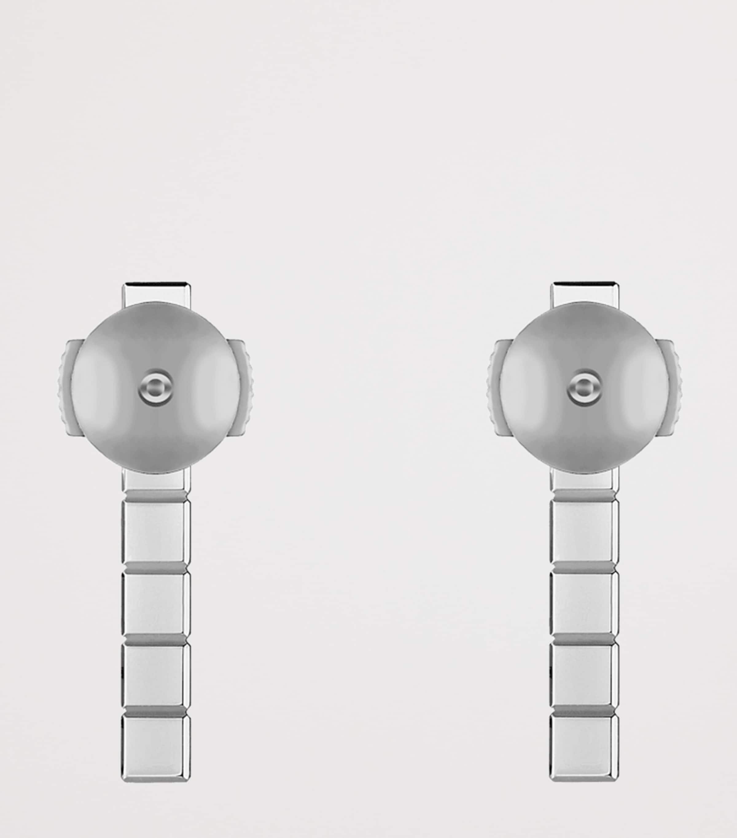 White Gold and Diamond Ice Cube Earrings 18K WHITE GOLD Image 6