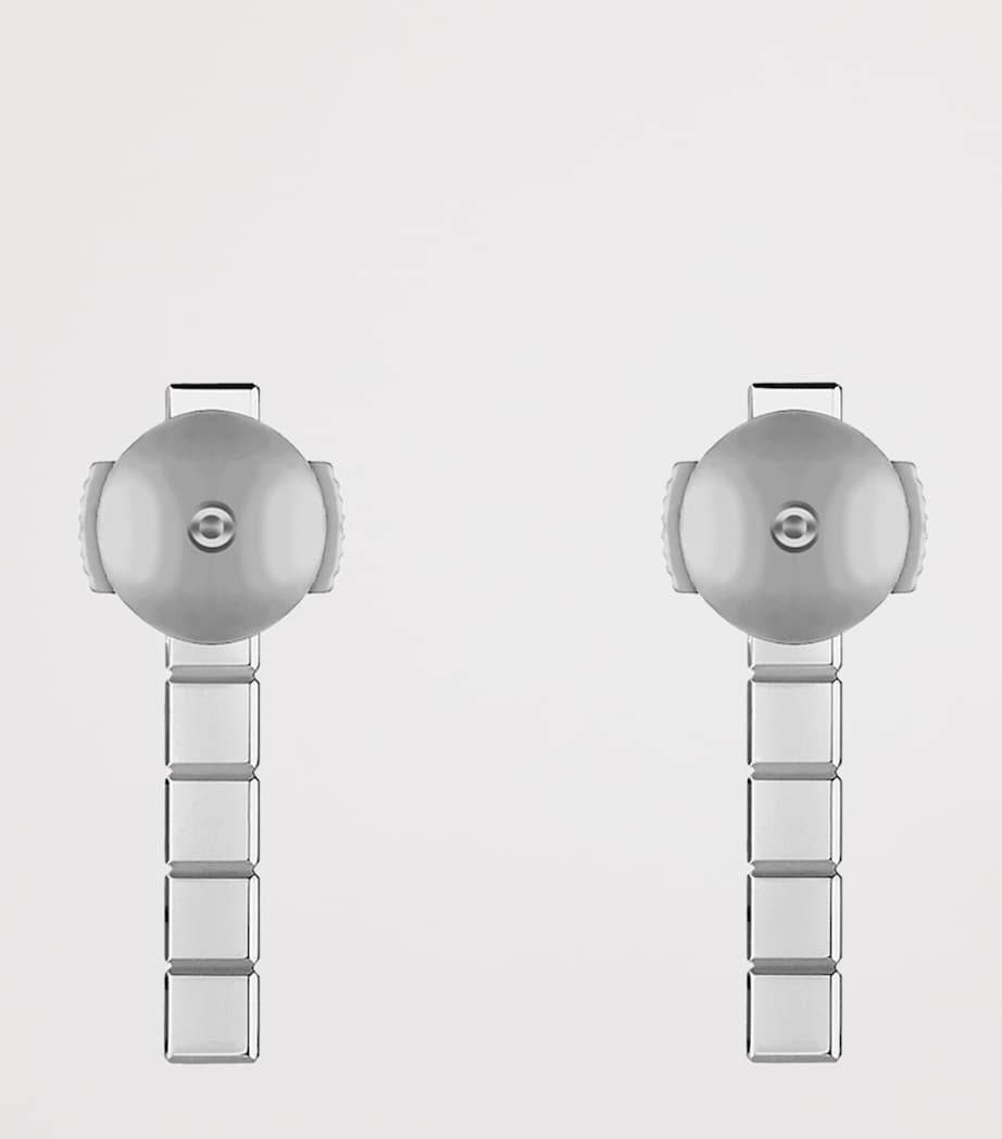 White Gold and Diamond Ice Cube Earrings 18K WHITE GOLD Image 6