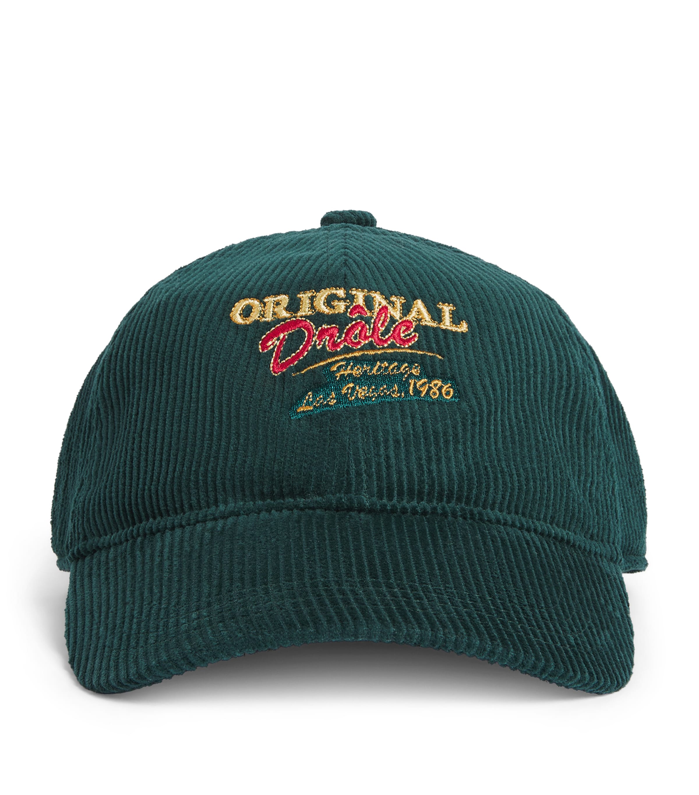 Drôle de Monsieur Original Corduroy Baseball Cap Dark Green Image 1