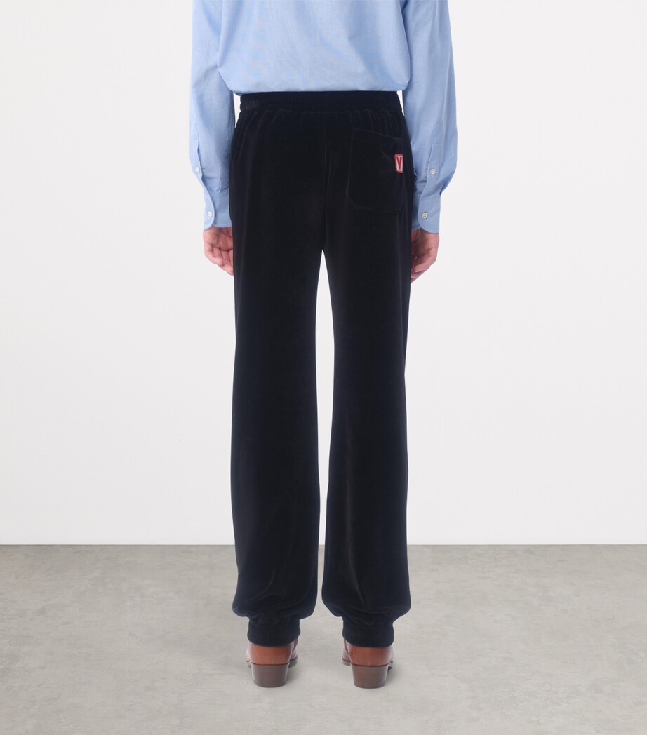 Cotton-Blend Chez Valentino Sweatpants 0NO Image 5