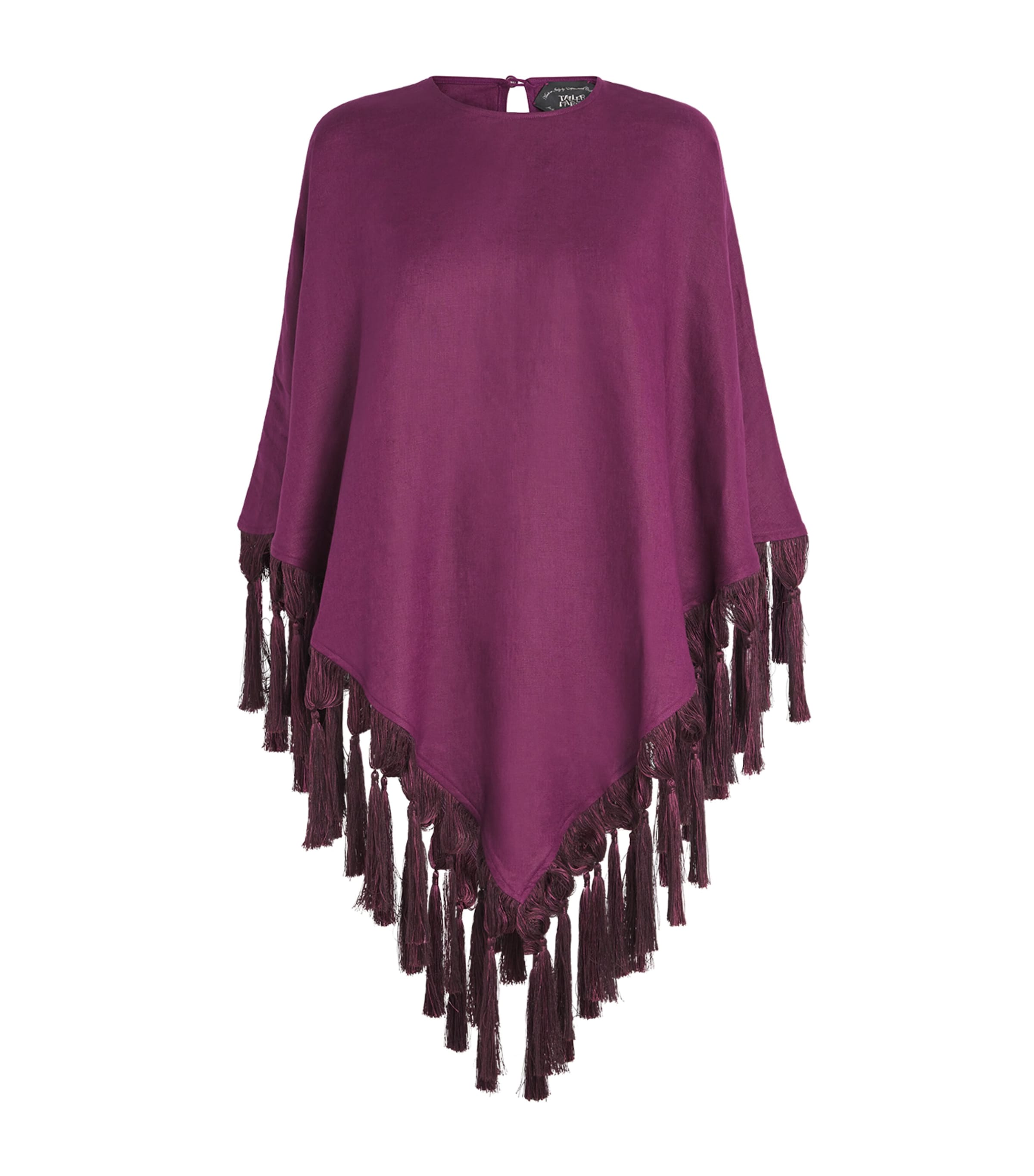 Taller Marmo Linen Gloria Poncho In Purple