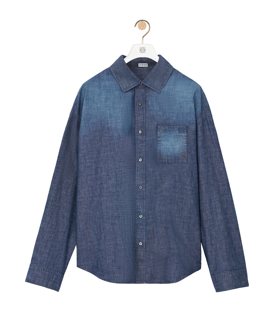 Cotton Chambray Shirt WASHED BLUE Image 1