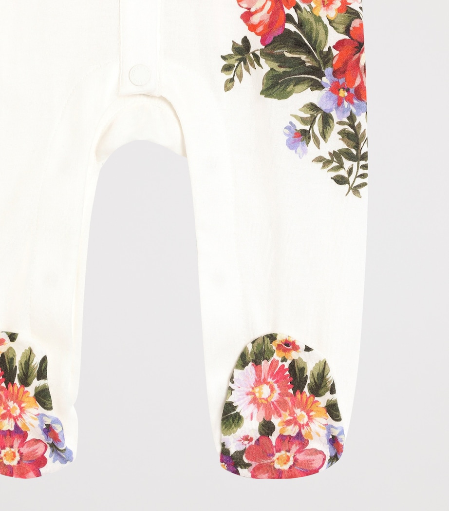 Dolce&Gabbana Kids Floral All-in-One, Headband and Bib Set (0-24 Months) Mazz.fiori F.bi Image 4
