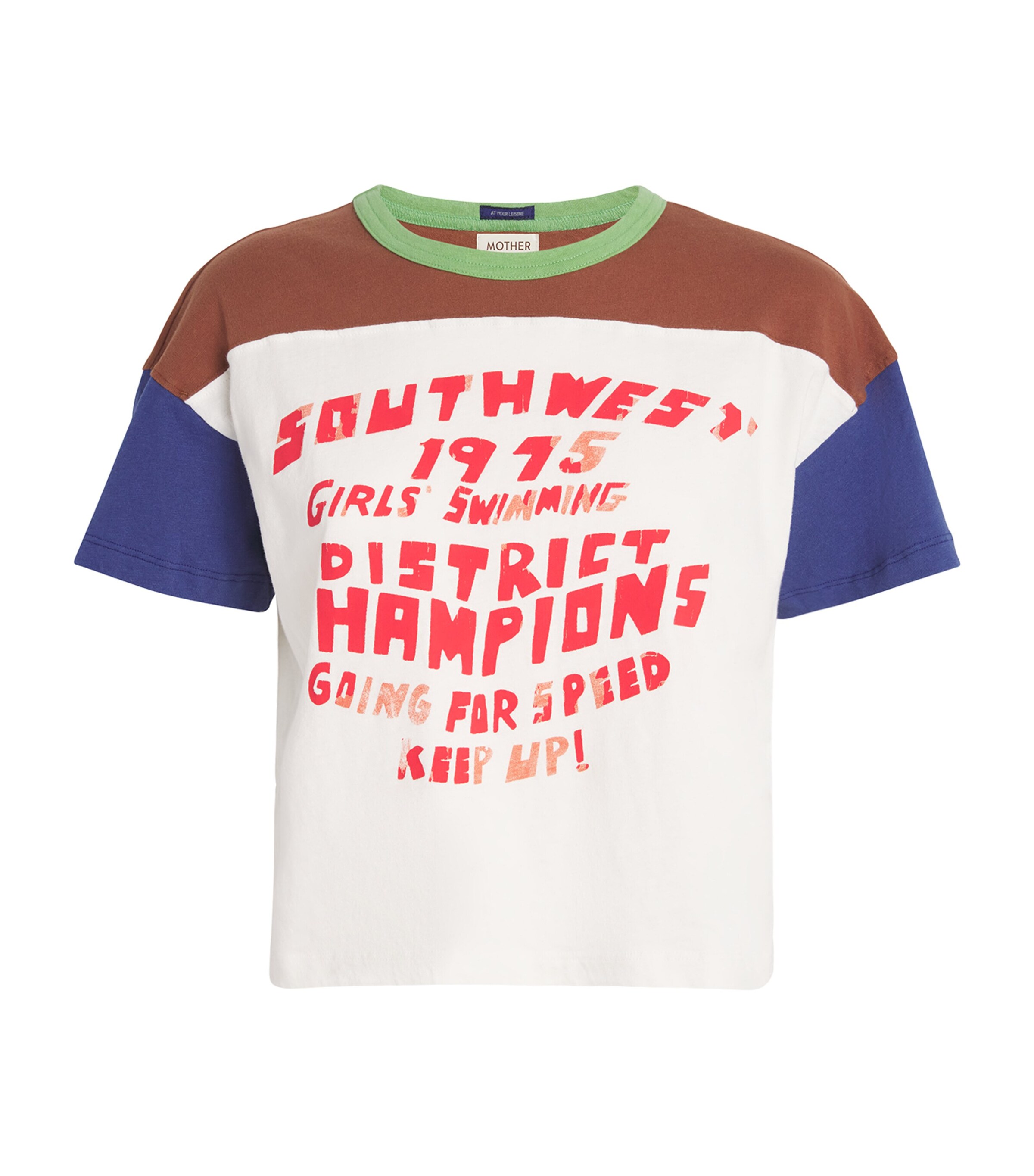 MOTHER Cotton The Grab Bag Cropped T-Shirt | Women Clothing | Tops | T-Shirts | Designers | Mother