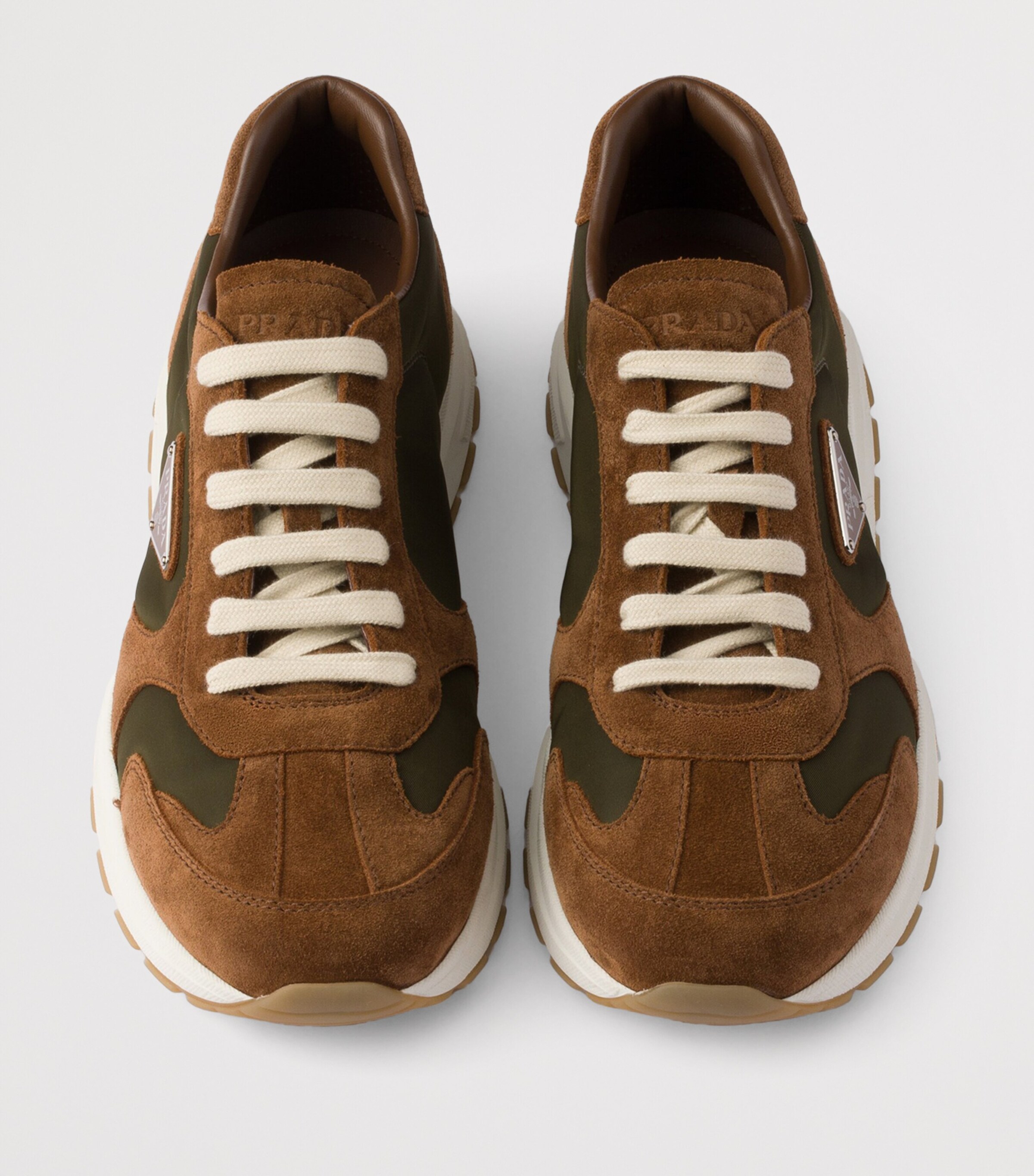 Re-Nylon and Suede Prax 2.0 Sneakers F0M36 Image 3