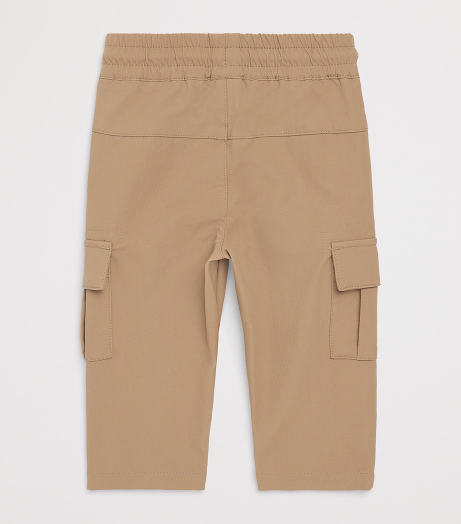 BOSS Kidswear Drawstring Cargo Trousers (3 Months-3 Years) Stone Image 2