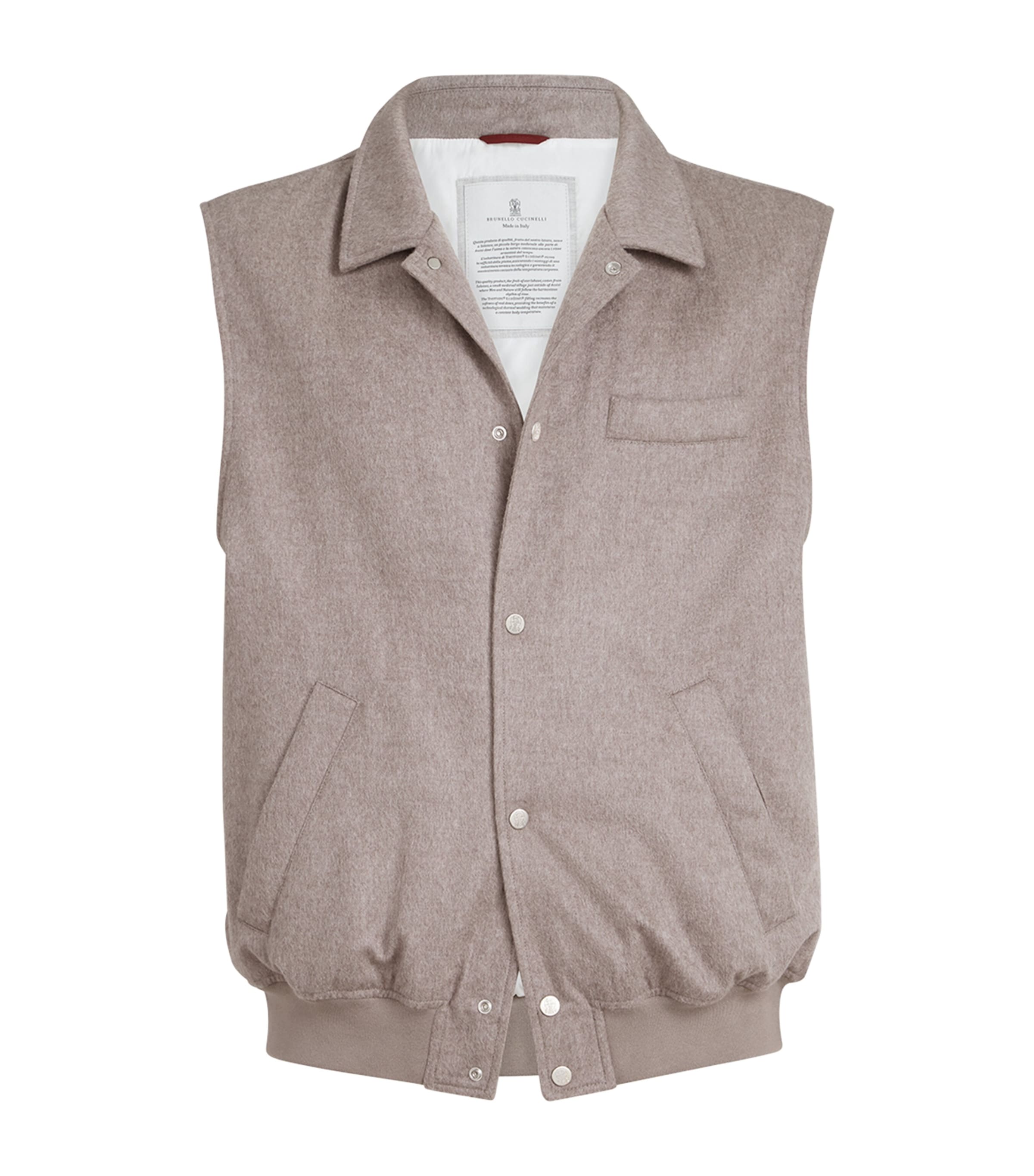 Brunello Cucinelli Mens Cashmere Padded Gilet Image 1