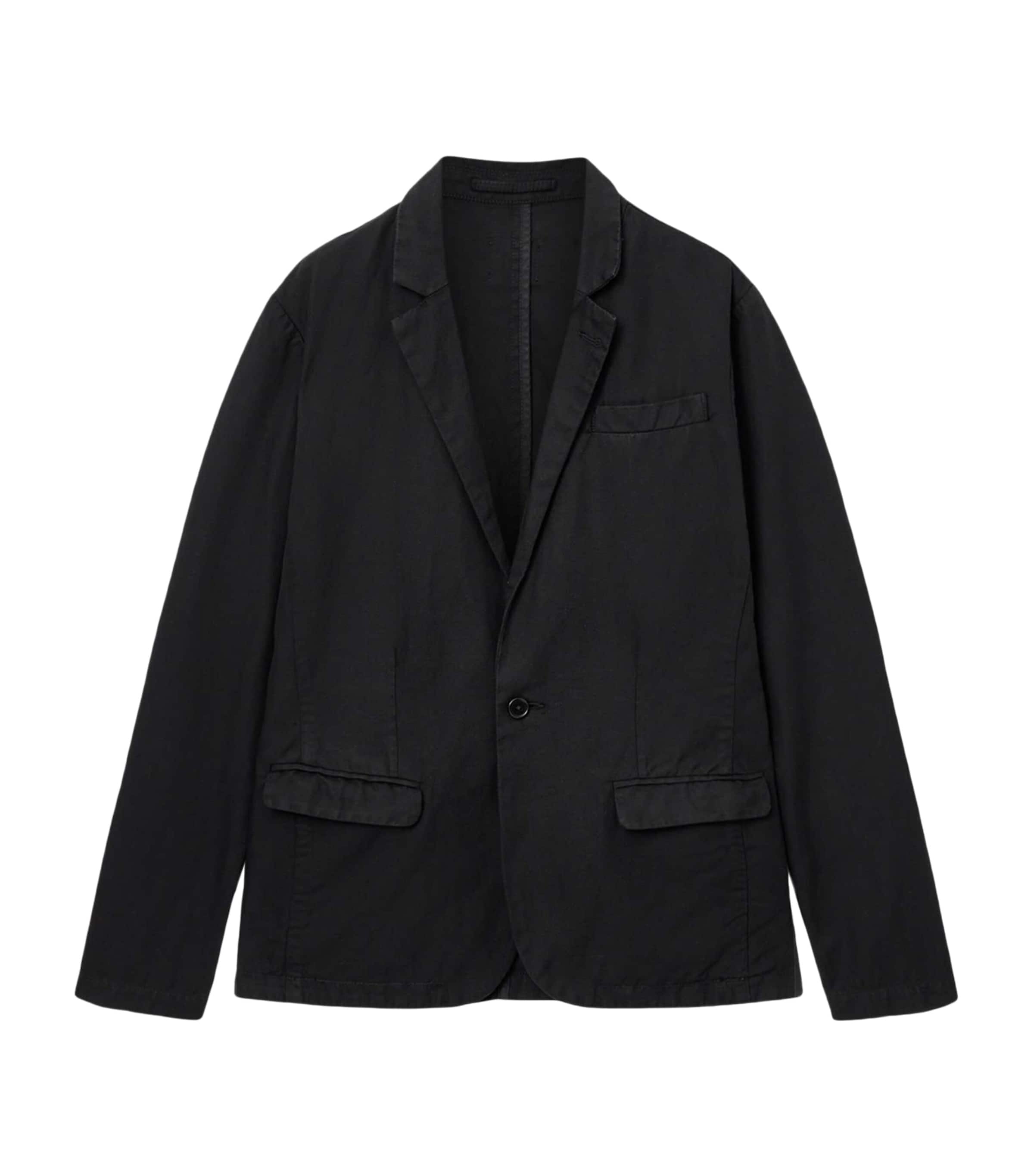 AllSaints Mens Organic Cotton Hanbury Blazer Black Image 1