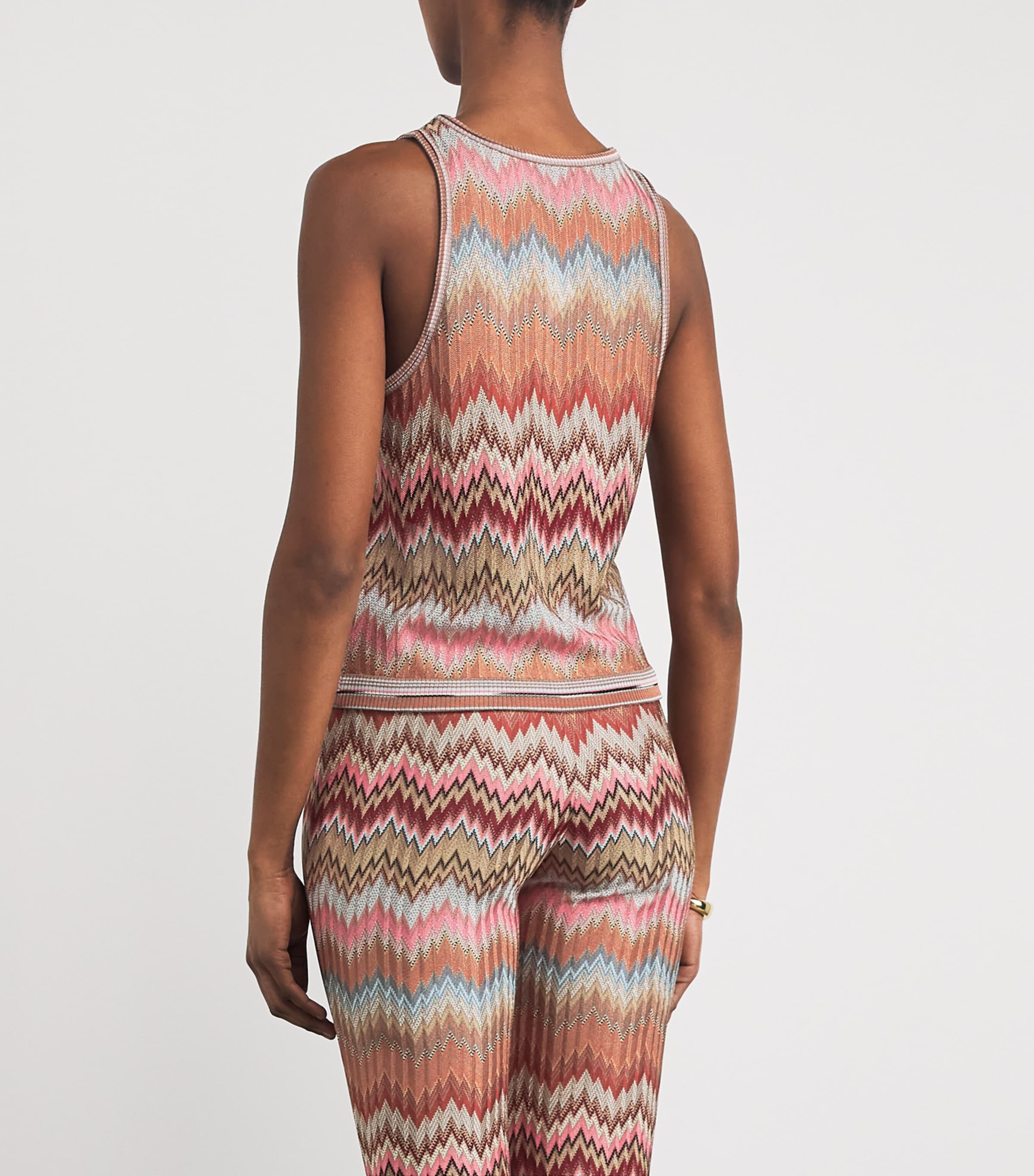 Snake Chevron Tank Top SM9Y1 PINK/RUST TONE Image 4