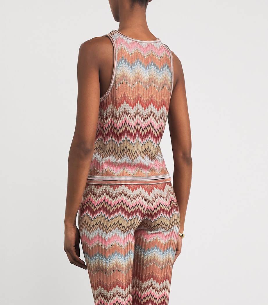 Snake Chevron Tank Top SM9Y1 PINK/RUST TONE Image 4