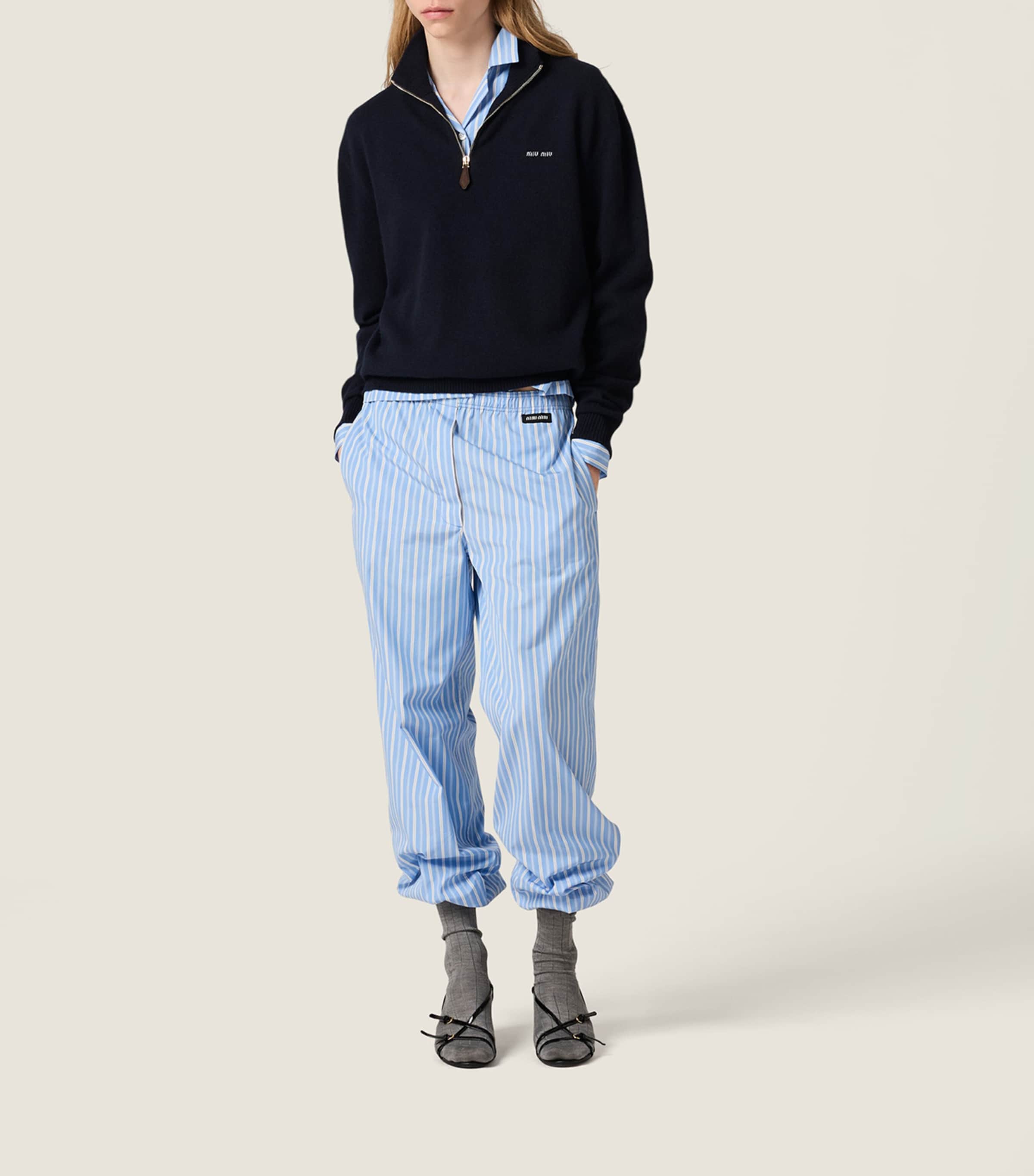 Cashmere Half Zip Sweater F0008 Image 2