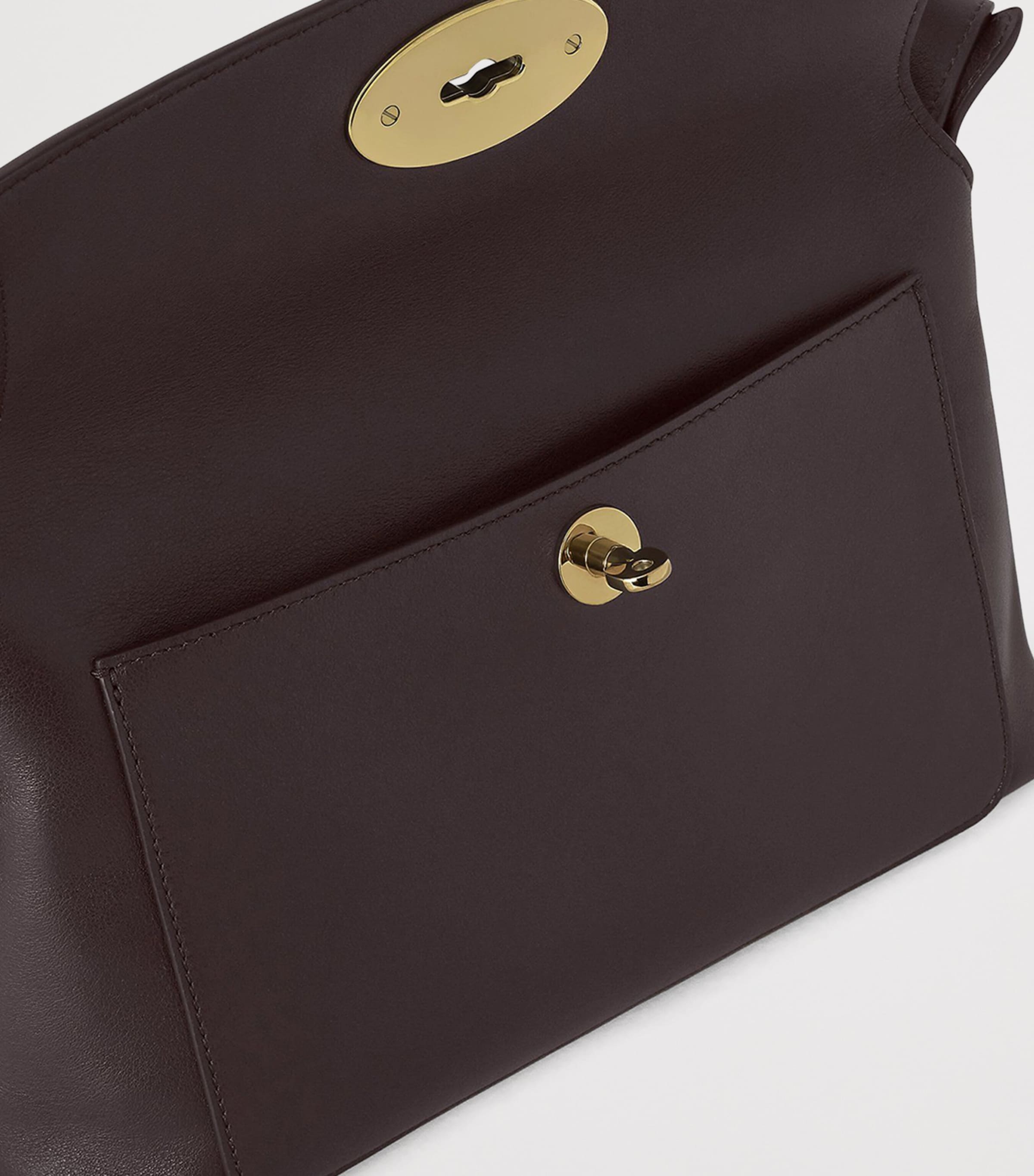 Mulberry Small Leather Stevie Top-Handle Bag Ebony Image 5