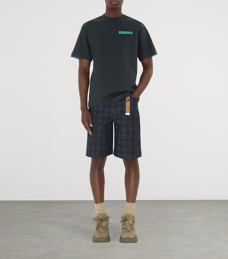 Cotton Warped Logo T-Shirt ATOM Image 2