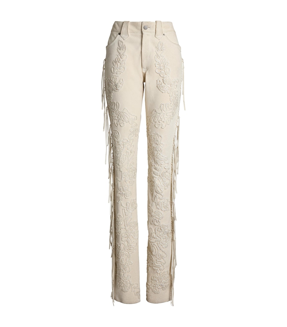 Annabeth Leather Trousers CREAM Image 1